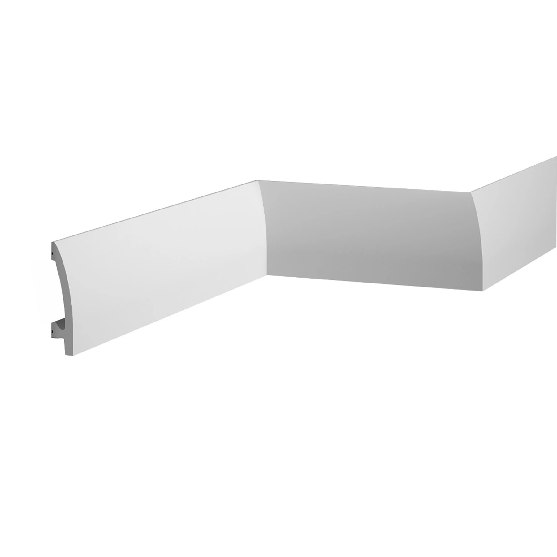 LED Stuckleiste - moderne flache Wandleiste - 1,7 x 8 x 200cm