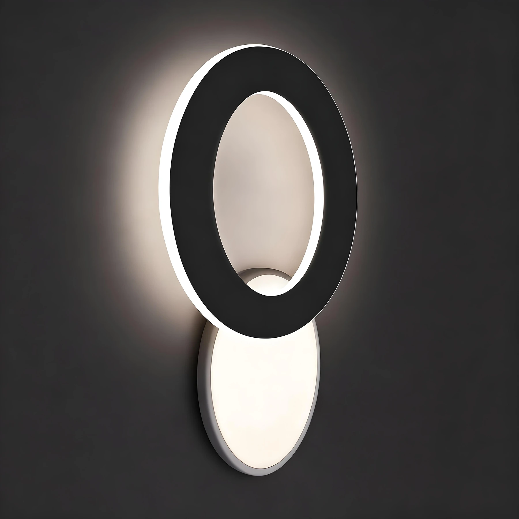 Wandleuchte indoor in schwarz/weiß - 15cm - 10 W - Lichtfarbe: neutralweiß
