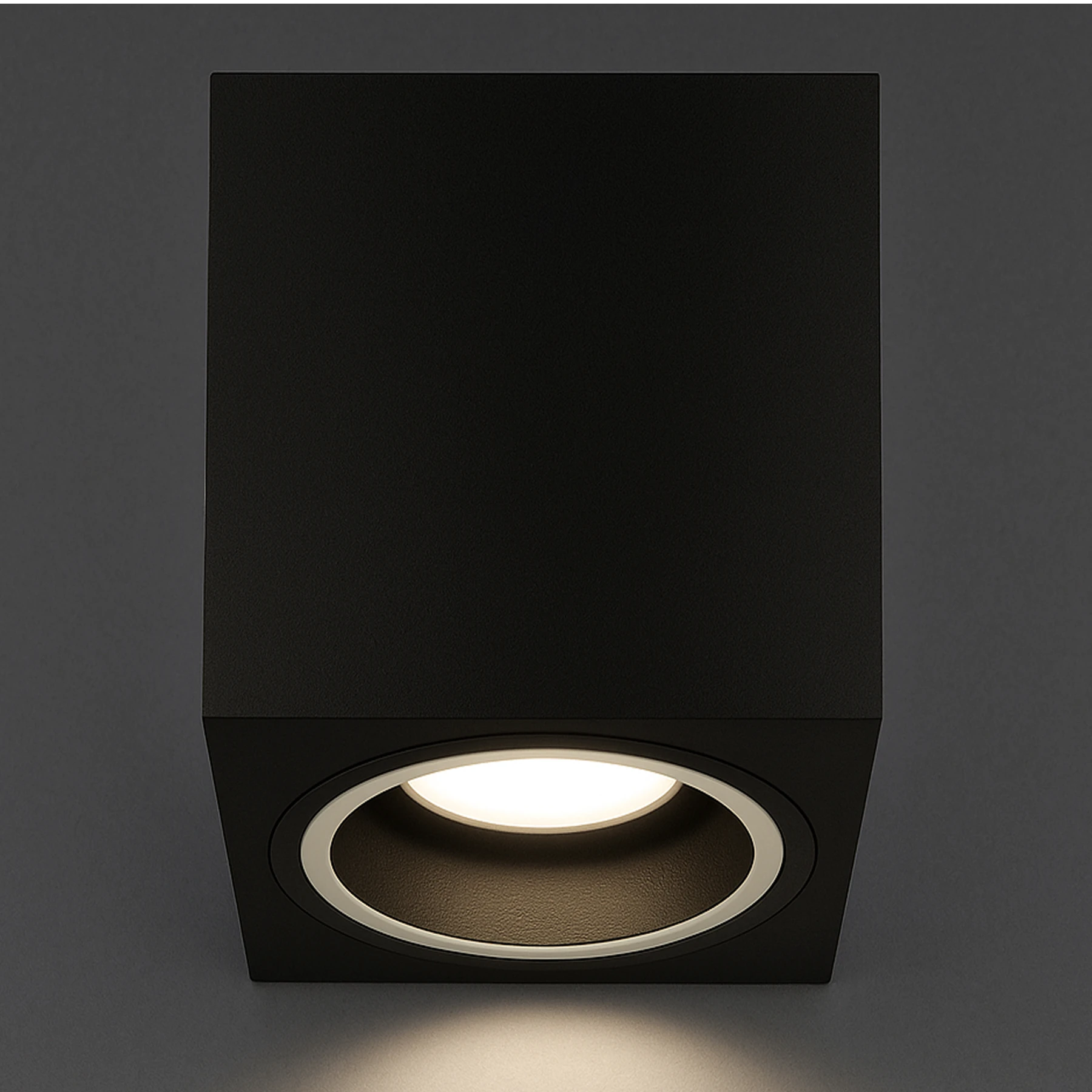 INDI D - Aufbau Deckenspot in schwarz - Lichtfarbe: individuell wählbar