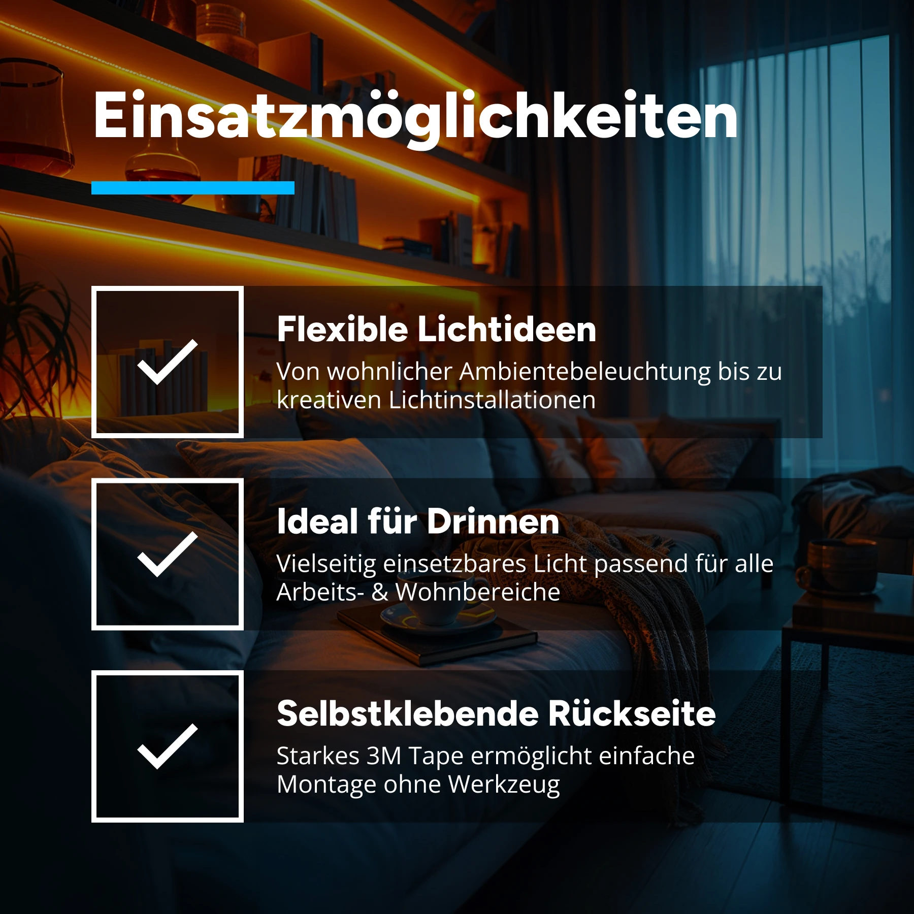 24V LED Streifen Set mit Controller und Netzteil - 5m lang - 8mm breit - Lichtfarbe: Warmweiß