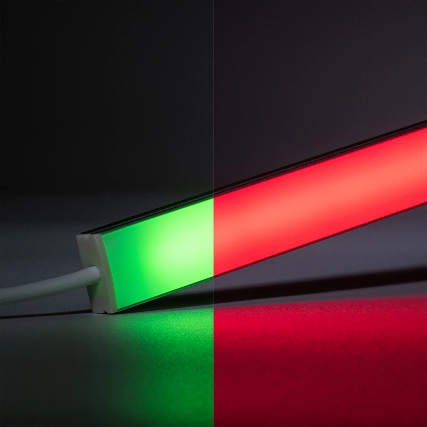 24V Slim-Line Aluminium LED Leiste - COB - RGB - diffuse Abdeckung - bis 3m Länge