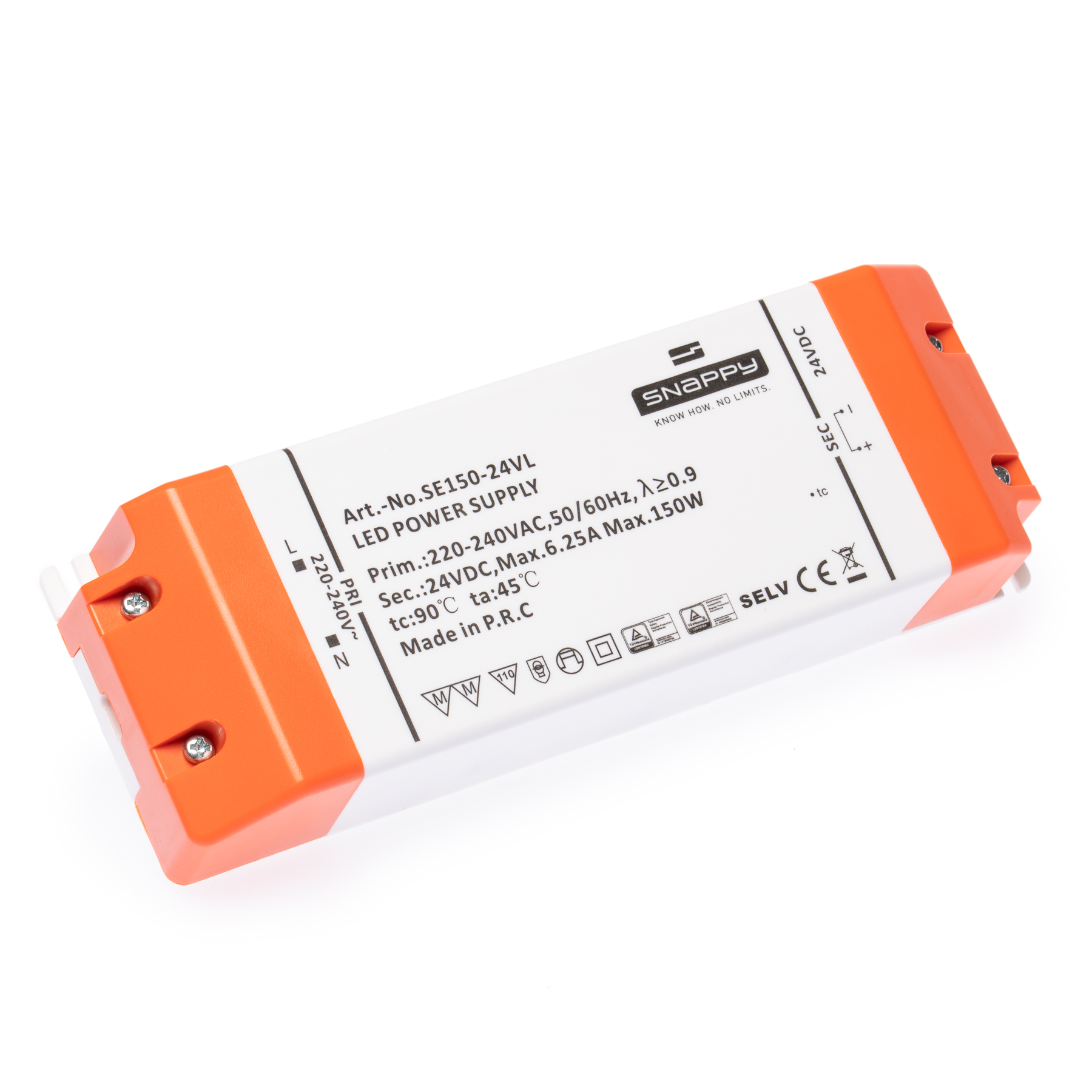 Möbelnetzteil MM 24V DC,  150 Watt mit EU-Stecker + offene Kabelenden