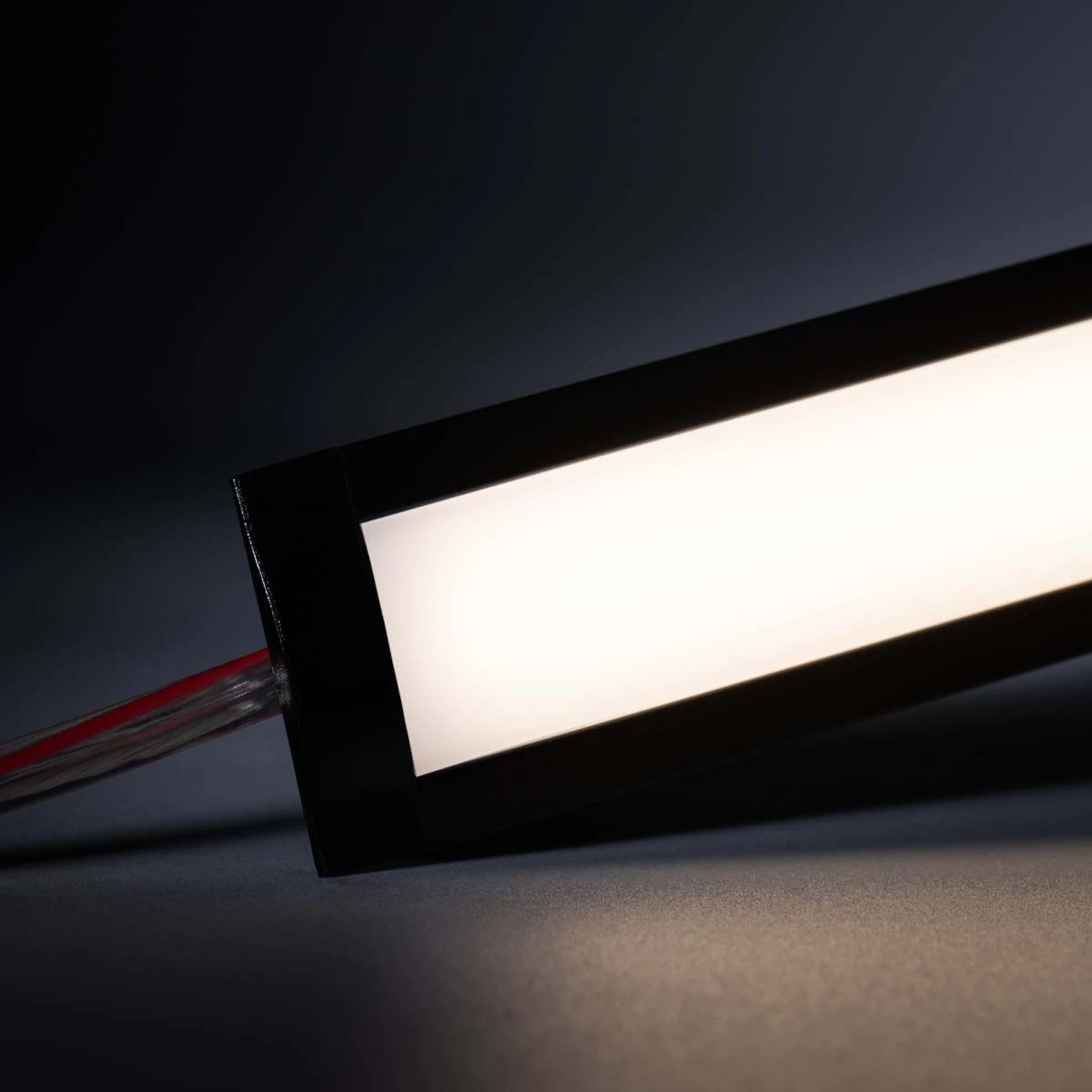 24V Black Line Aluminium Einbau LED Leiste - COB - neutralweißes Licht - diffuse Abdeckung