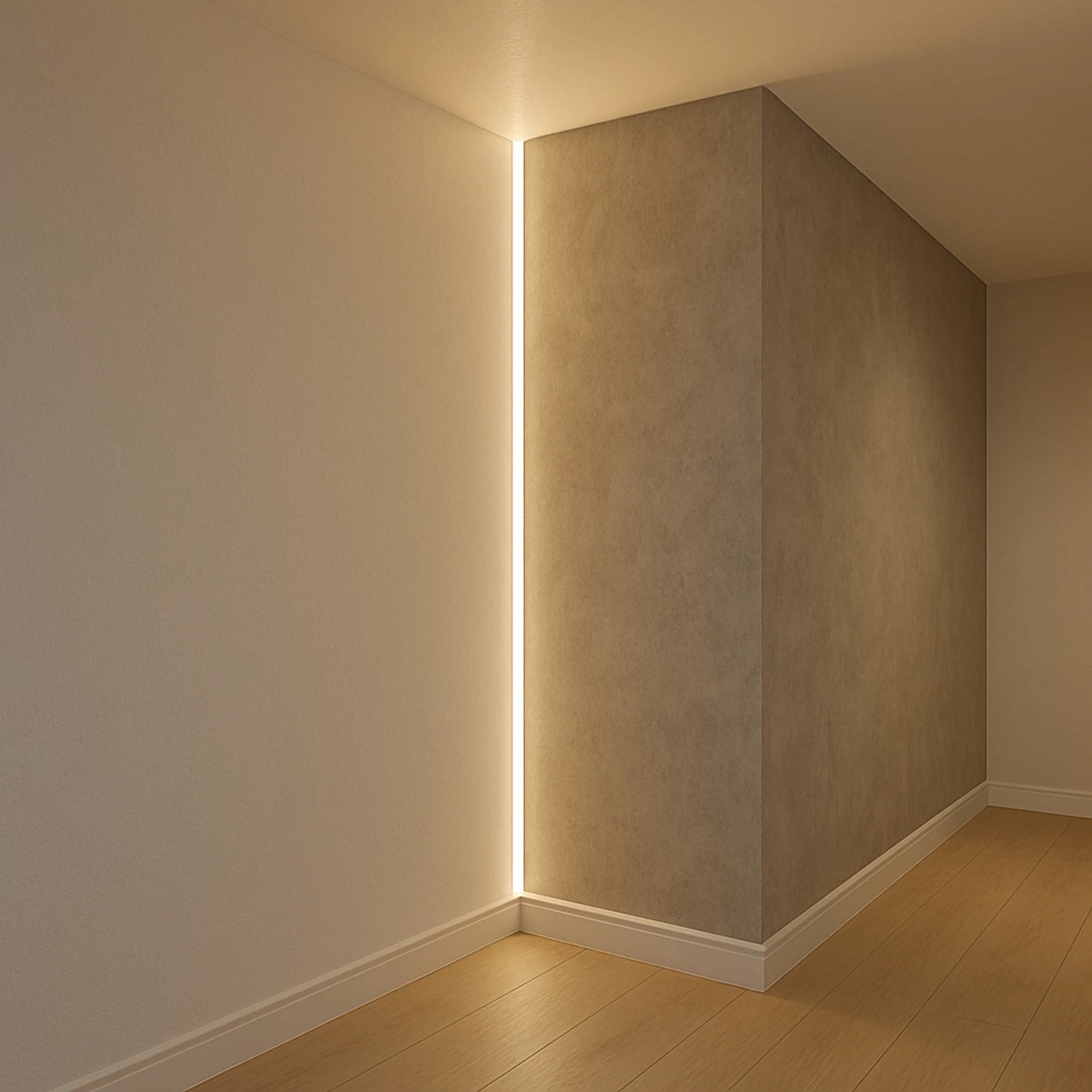 diffuse Abdeckung für LED Fliesenprofil - Innenecke, CC-17 - 100cm Länge