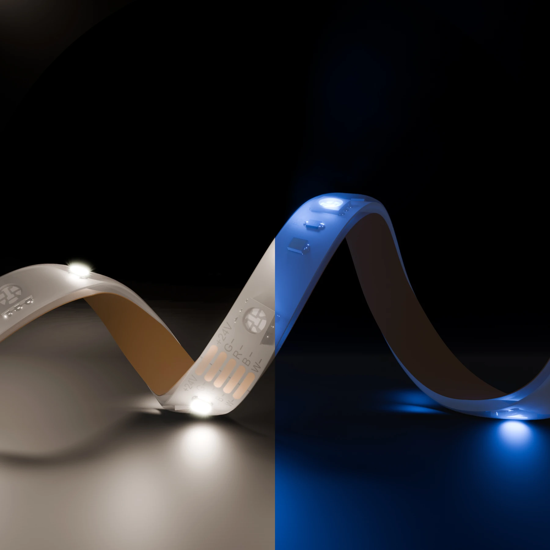 24V wasserfester Sauna LED Streifen - temperaturbeständig bis 110° - RGBWW - IP68