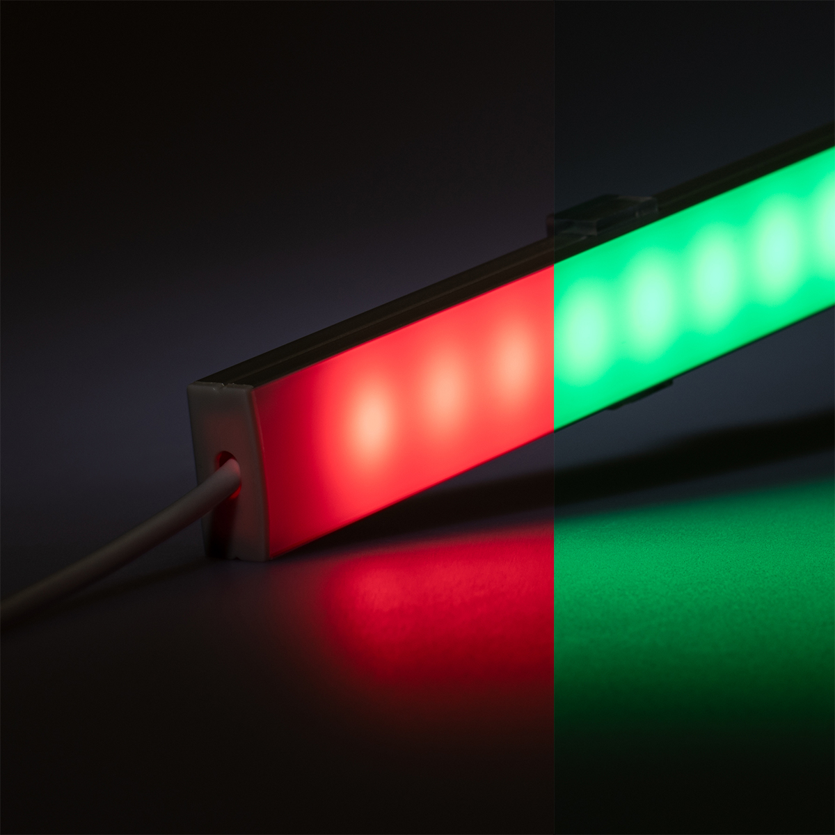 24V wasserfeste Aluminium LED Leiste – RGB  – 50cm – diffuse Abdeckung –  IP65