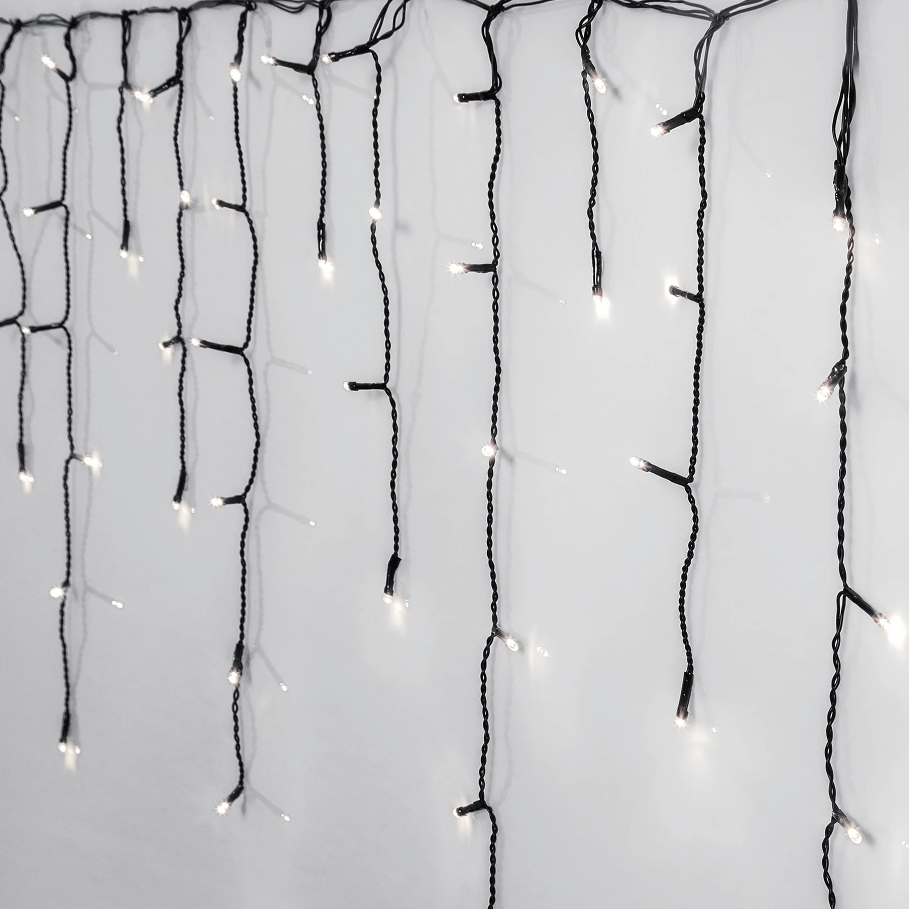 Crispy Ice White - Lichtervorhang für außen - 23,9 m - 960 LEDs - Netzbetrieb - Kaltweiß