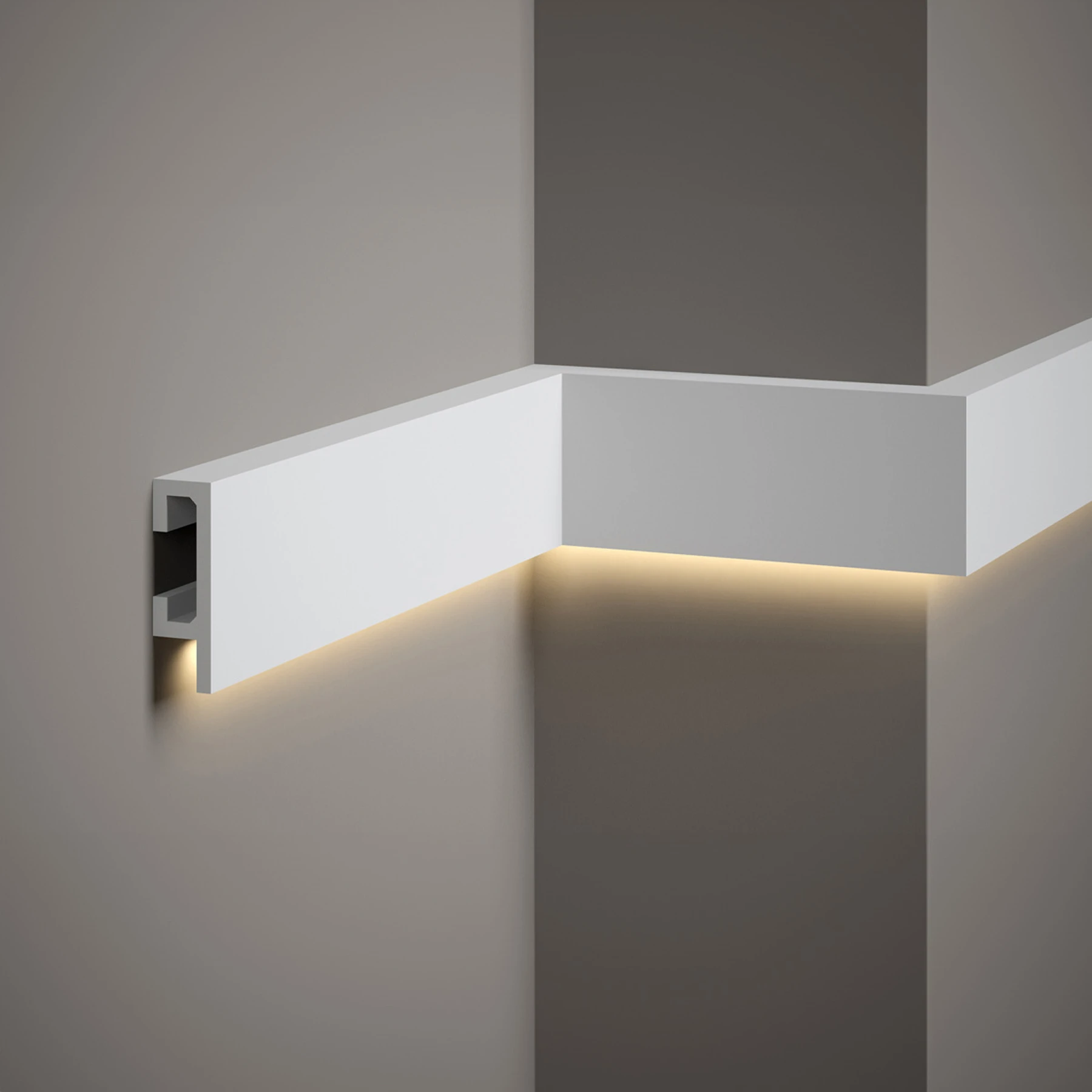 Mardom Decor, LED Stuckleiste, Wandleiste, indirekt, 2,5 x 8 x 200cm