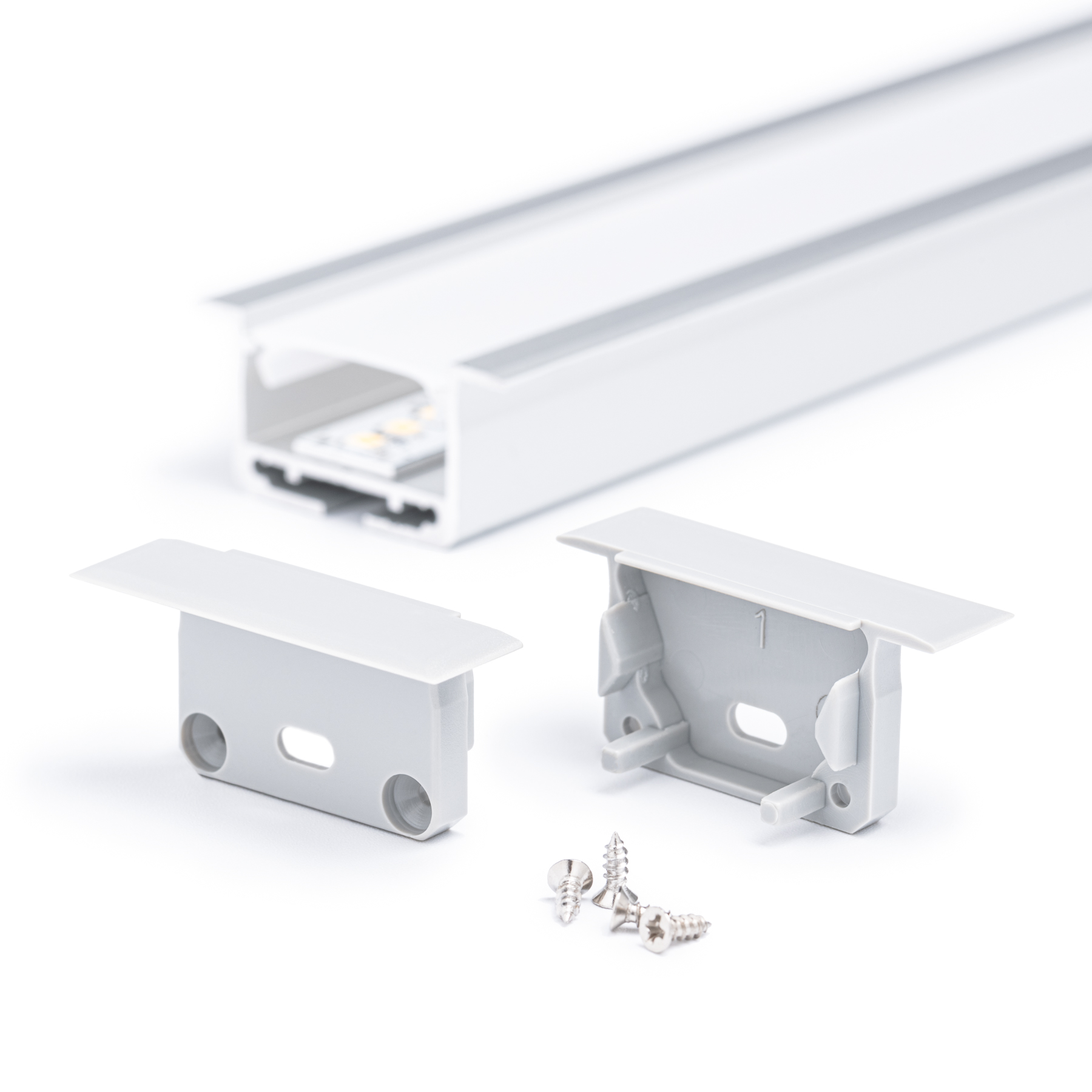Endkappe für Aluminium LED Profil CC-56 1 Stück mit Kabeldurchführung