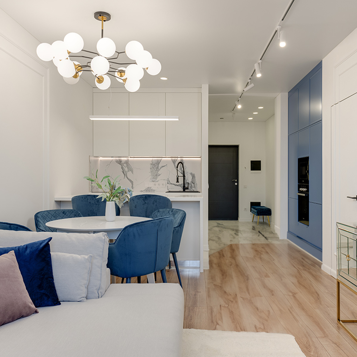 230V LED Schienen-Spot Set, Sofia, 3 x 35W - GU10 - weiß - ohne Leuchtmittel