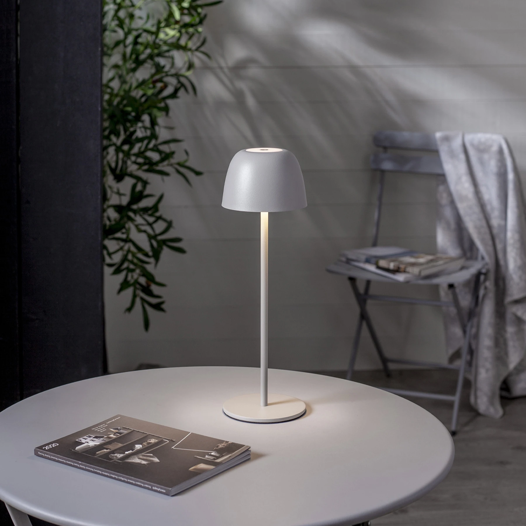 Ronda - Akku Tischleuchte outdoor in grau - Lichtfarbe: warmweiß