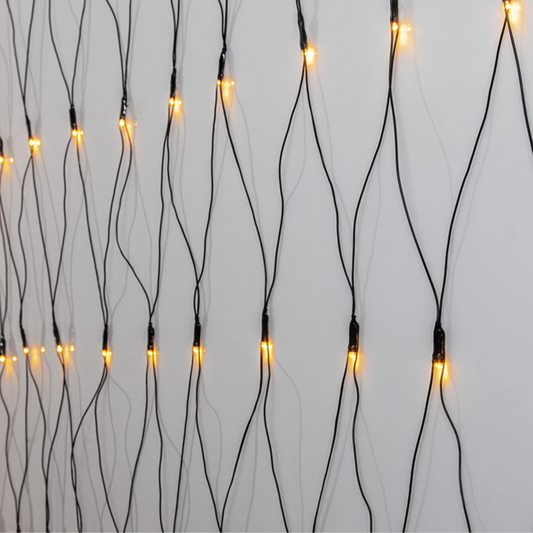 Golden Warm White - Lichternetz für außen - 2 m - 160 LEDs - Netzbetrieb - Warmweiß