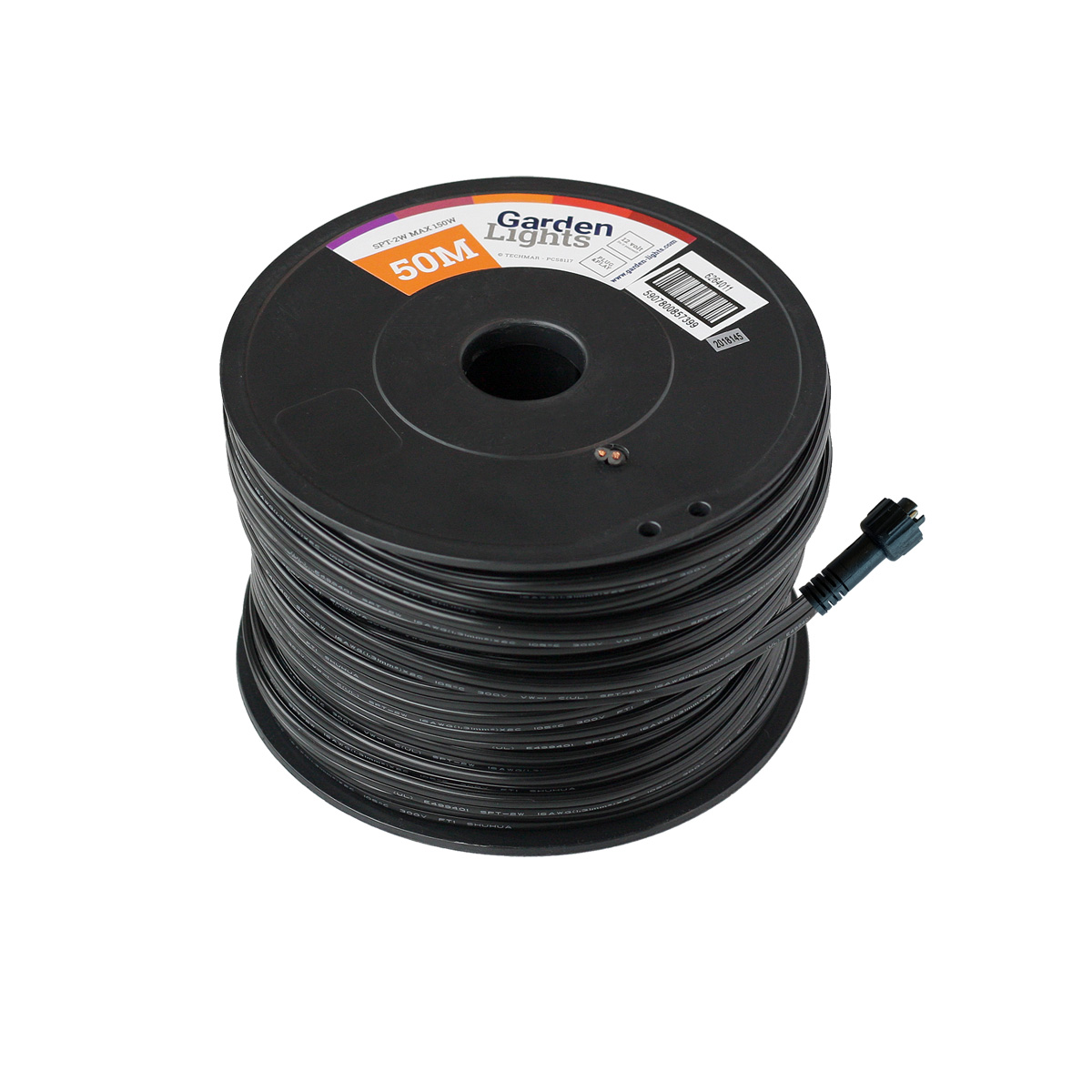 CURLY POWER Netzkabel 13A – 2500mm Weiß, Hauptkabel Flex, Von CATERSPARESUK