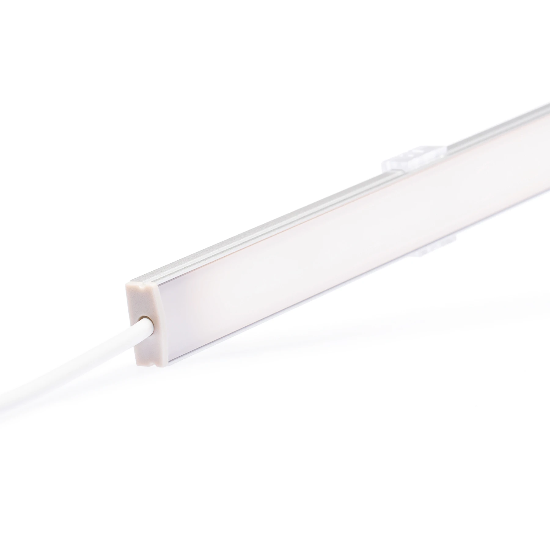 24V Slim-Line Aluminium LED Leiste - RGBWW (RGB + warmweiß) - diffuse Abdeckung - bis 3m Länge