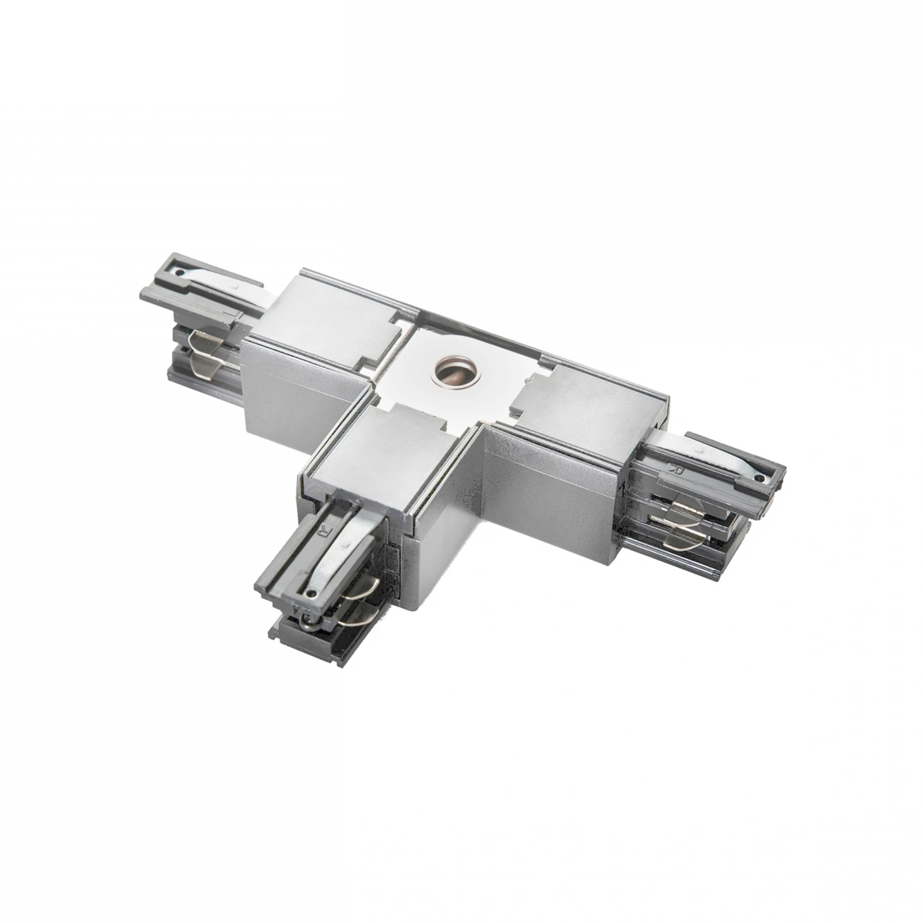 T - Verbinder für 3-Phasen-Stromschienensystem - Schutzleiter links, weiß