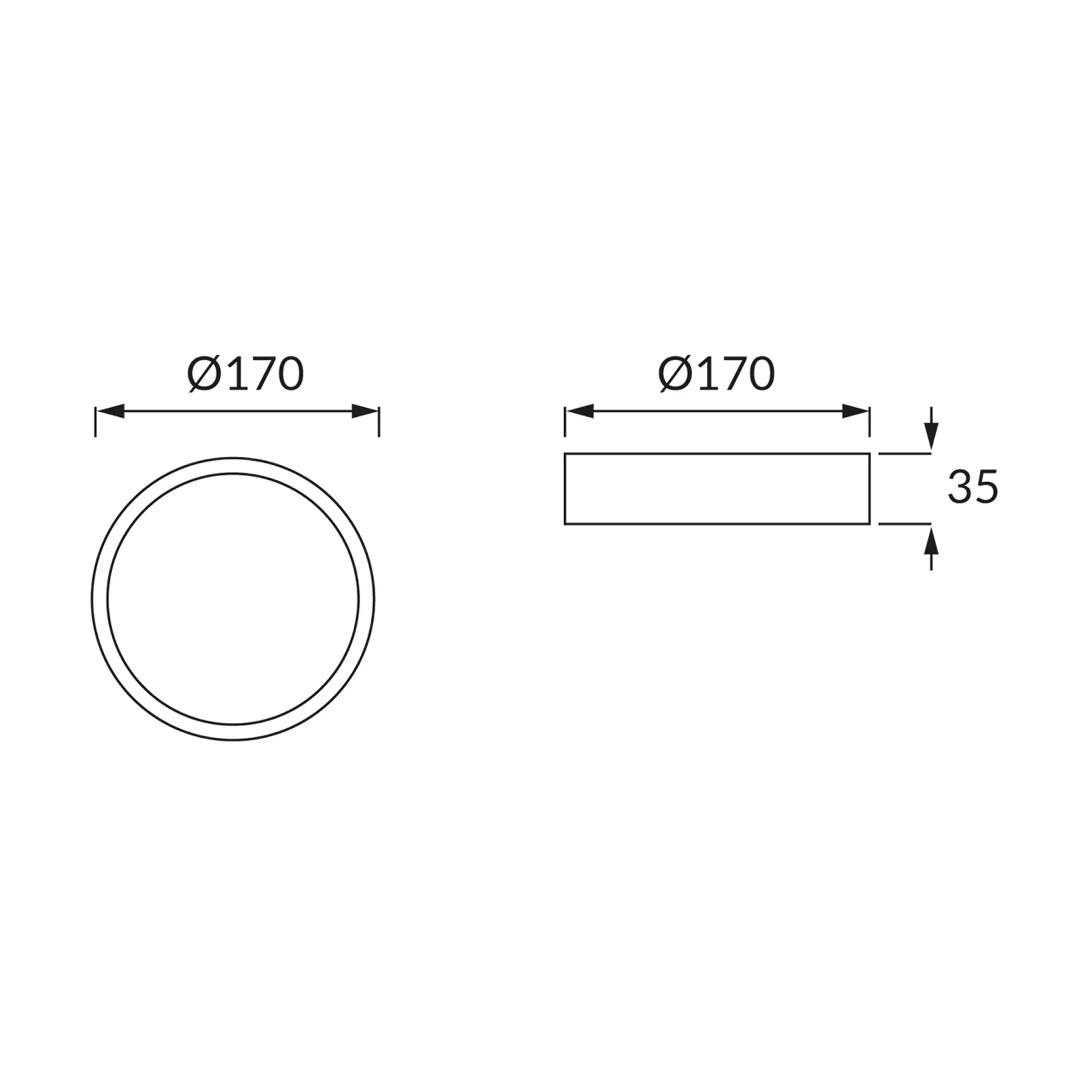 Decken Aufbauleuchte in weiß - Ø17cm - 12 W - Lichtfarbe: neutralweiß