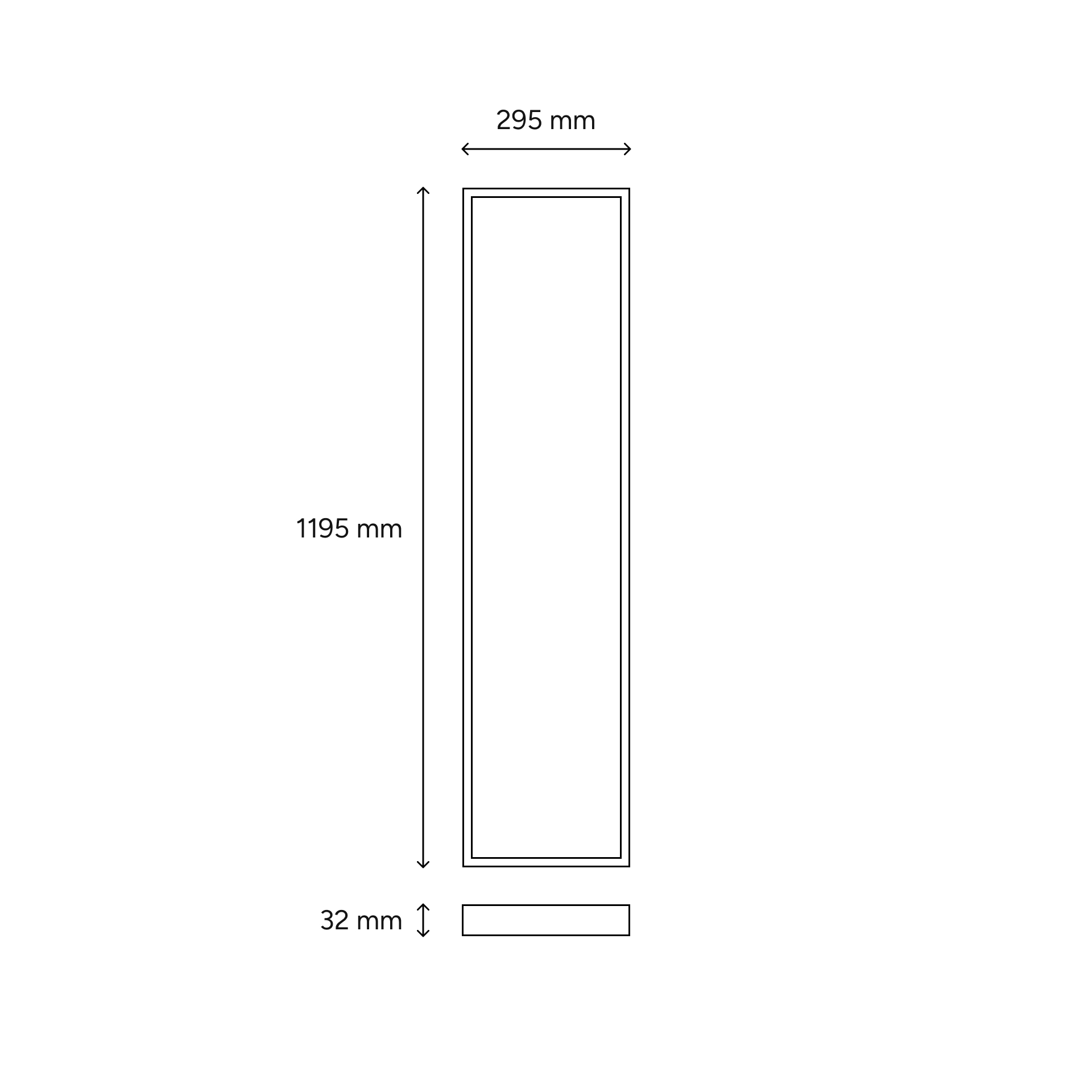 LED Panel - Lichtfarbe: Neutralweiß - 30 x 120 x 3,2 cm - 40 W