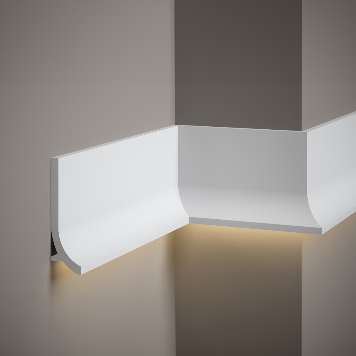 Mardom Decor, LED Stuckleiste, Wandleiste, indirekt, 4 x 13,5 x 200cm