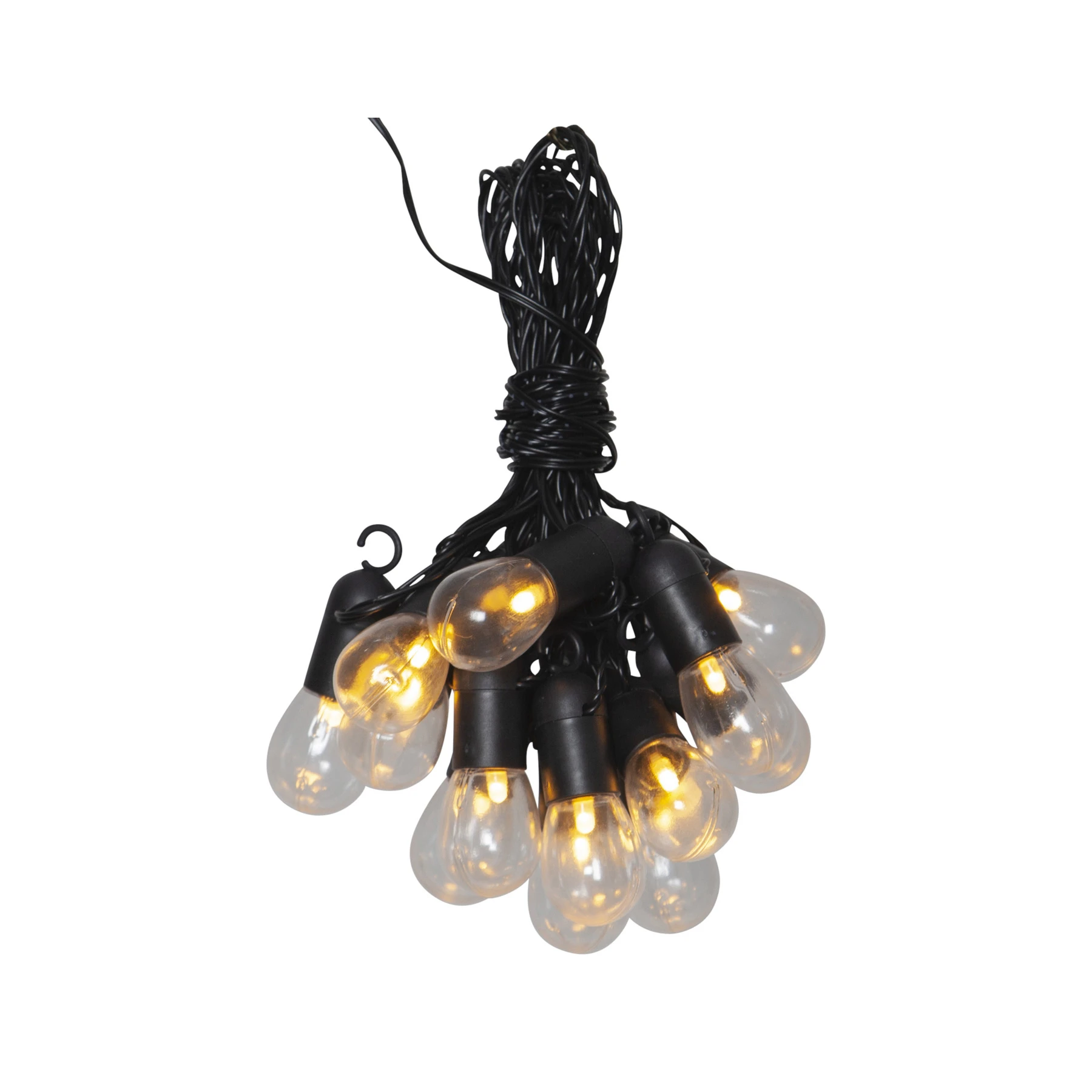 Small Hooky - Lichterkette für außen - 4,5 m - 16 LEDs - Netzbetrieb - Warmweiß