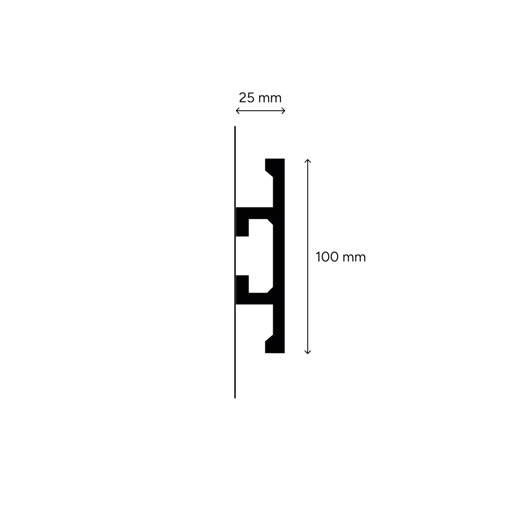 LED Stuckleiste - Wandleiste -up / down - 2,5 x 10 x 200cm