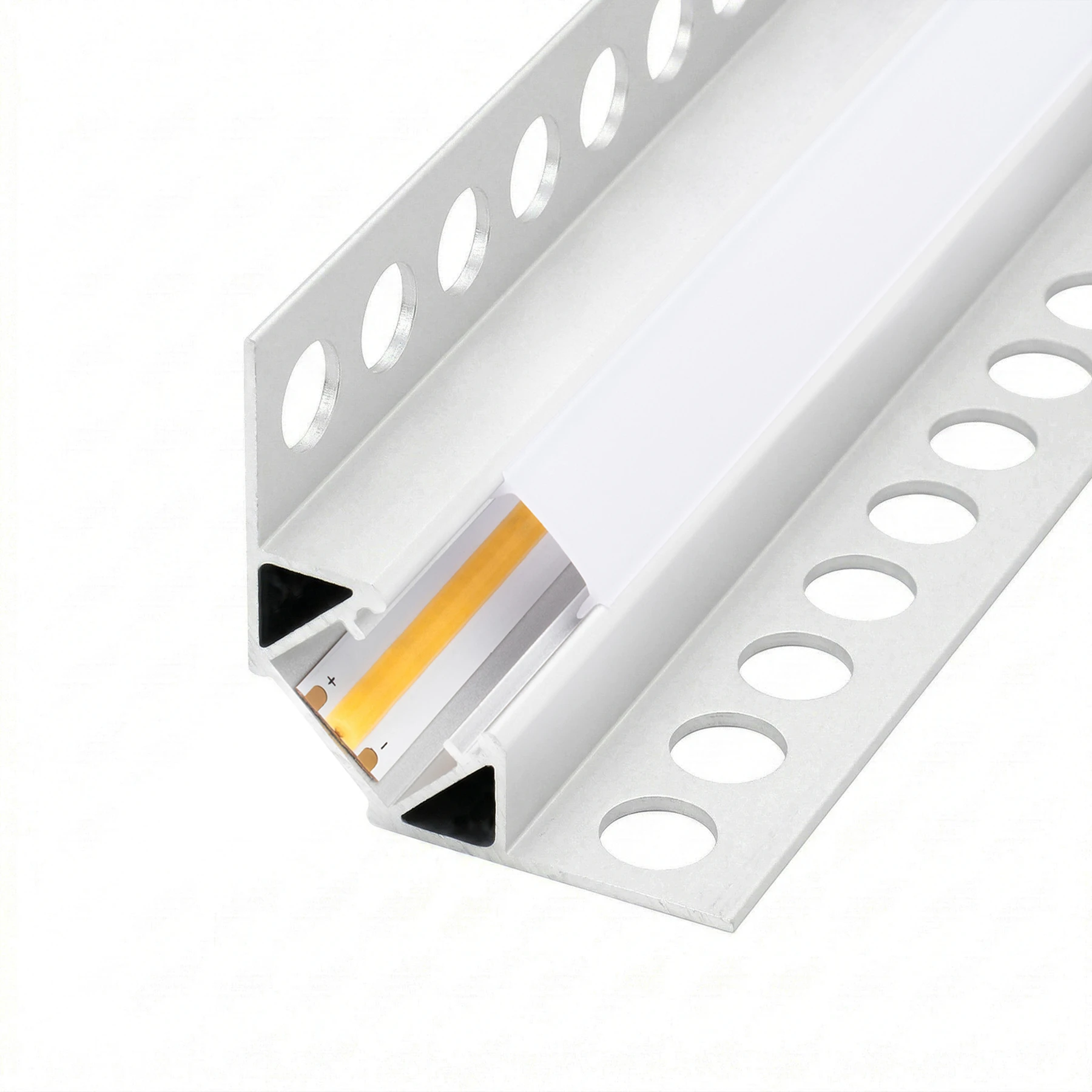 diffuse Abdeckung für LED Fliesenprofil - Innenecke, CC-15 - 100cm Länge