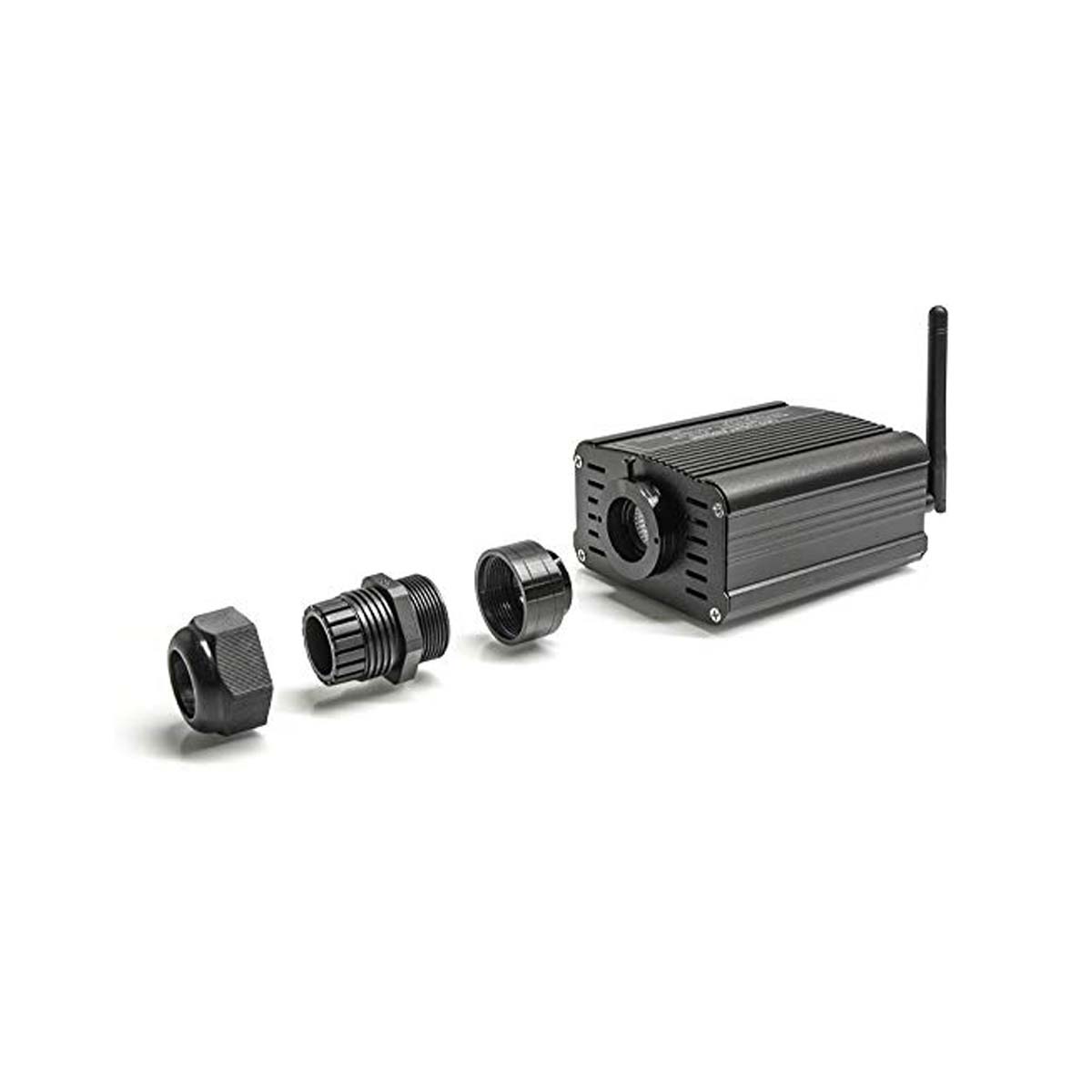 Sauna Beleuchtungsset 12V, 16W, 80 Farben, 15 Lichtprogramme, 80 Fasern a Ø 2mm  in 2m Länge