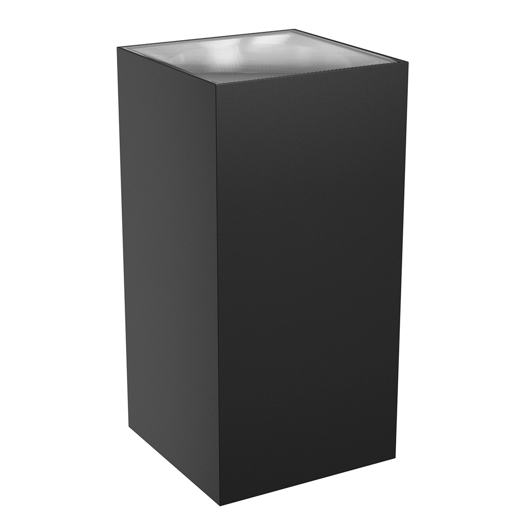 230V LED Wandleuchte in schwarz - eckig - 18W - CCT - 2-flammig - 16,2cm - IP54