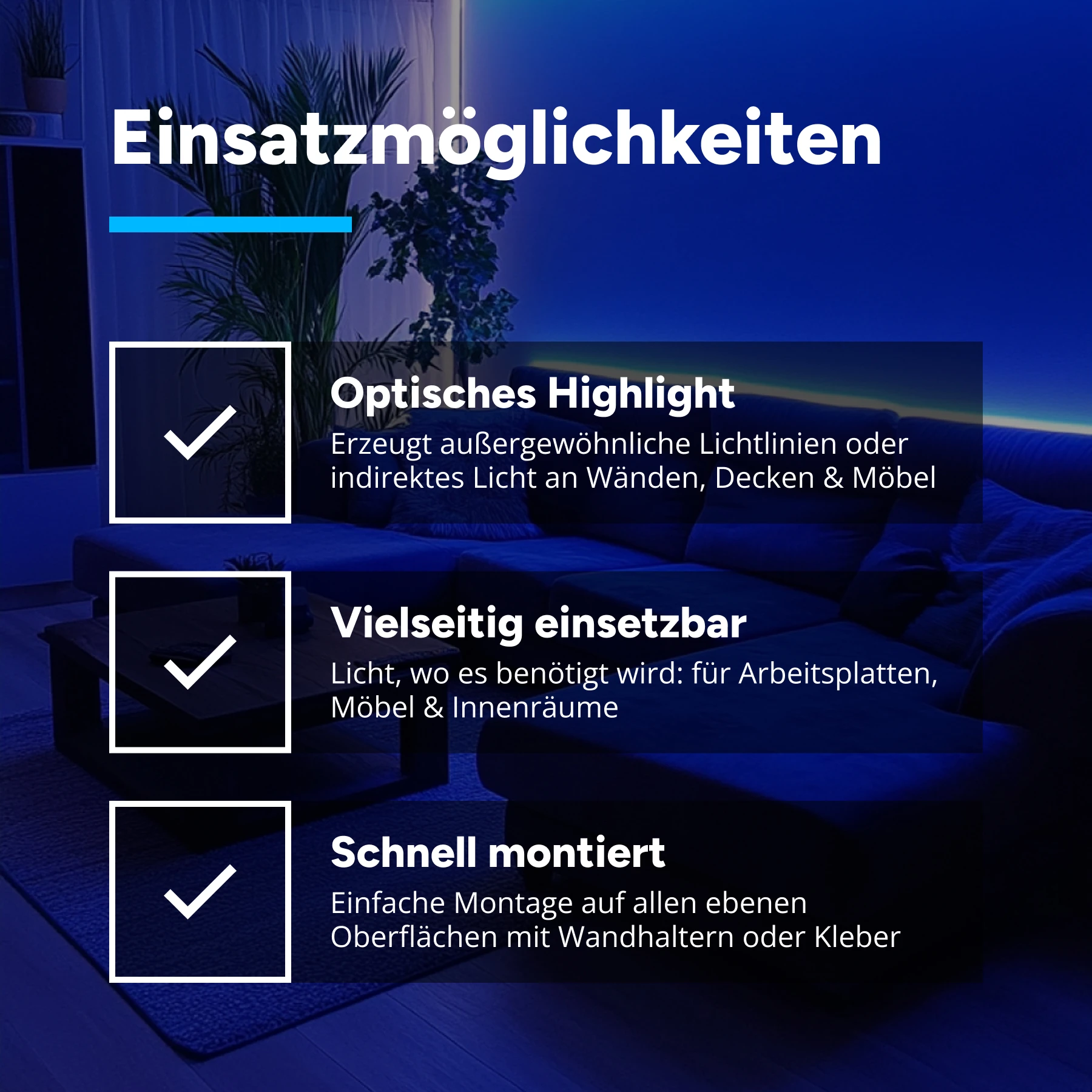 24V  Aluminium LED Eckleiste – RGB – diffuse Abdeckung - 23 cm mit 14 SMD LEDs - 3 Watt - 140 Lumen