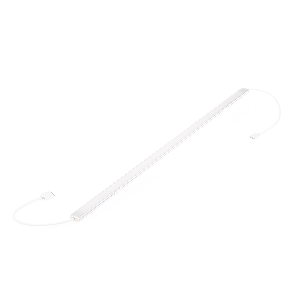 12V Slim-Line Aluminium High Power LED Leiste - warmweiß - diffuse Abdeckung - 33cm - 36 High Power LEDs - 5,7 Watt - 854 Lumen - kein Anschlußkabel zum Netzteil - mit Ausgangskabel ( zum Anschluss einer weiteren LED- Leiste )