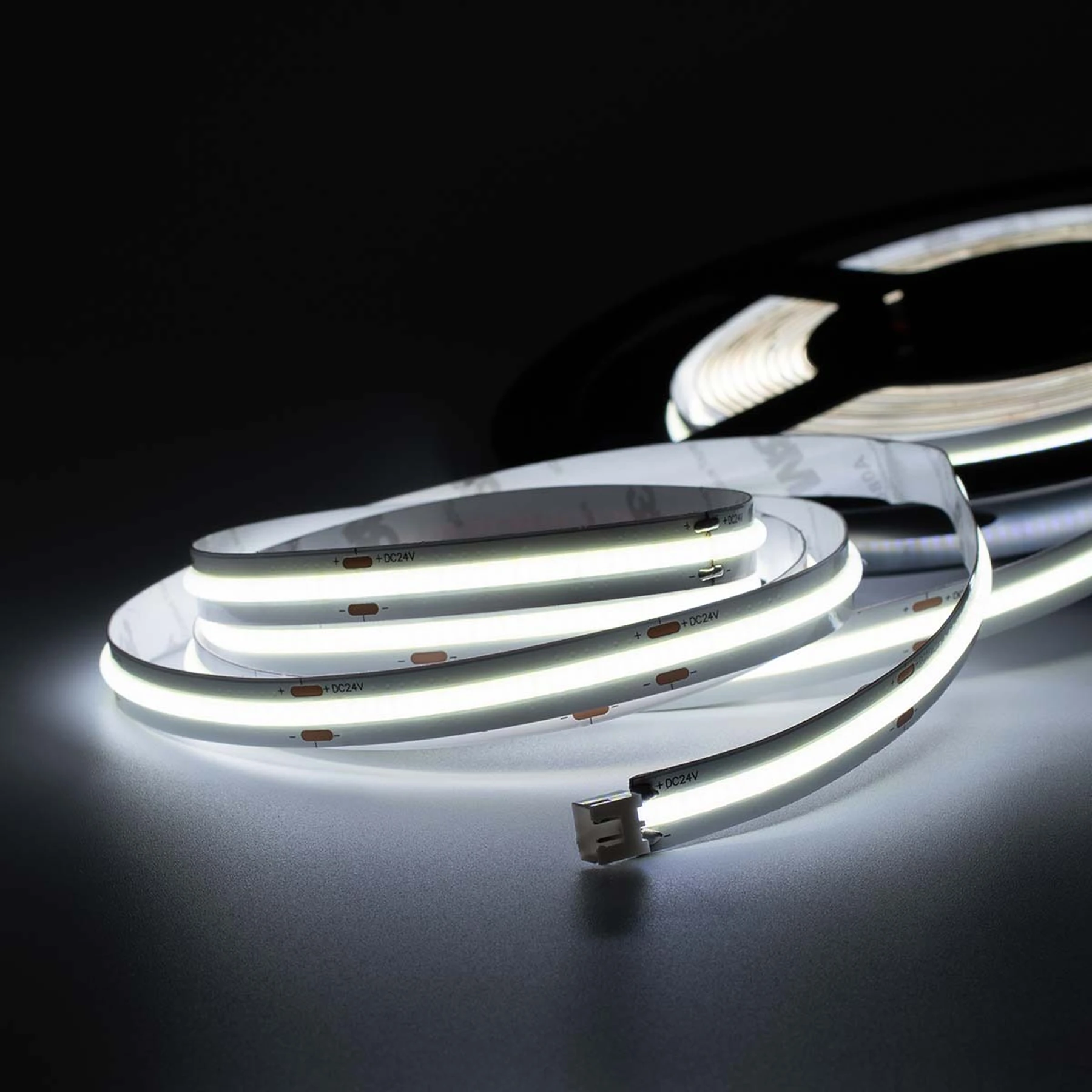 24V COB LED Streifen - weiß - alle 5cm teilbar - 5cm - 24 LED Chips - 1 Watt - 60 Lumen - ohne Steckerbuchsen 2polig - kein Anschlußkabel zum Netzteil