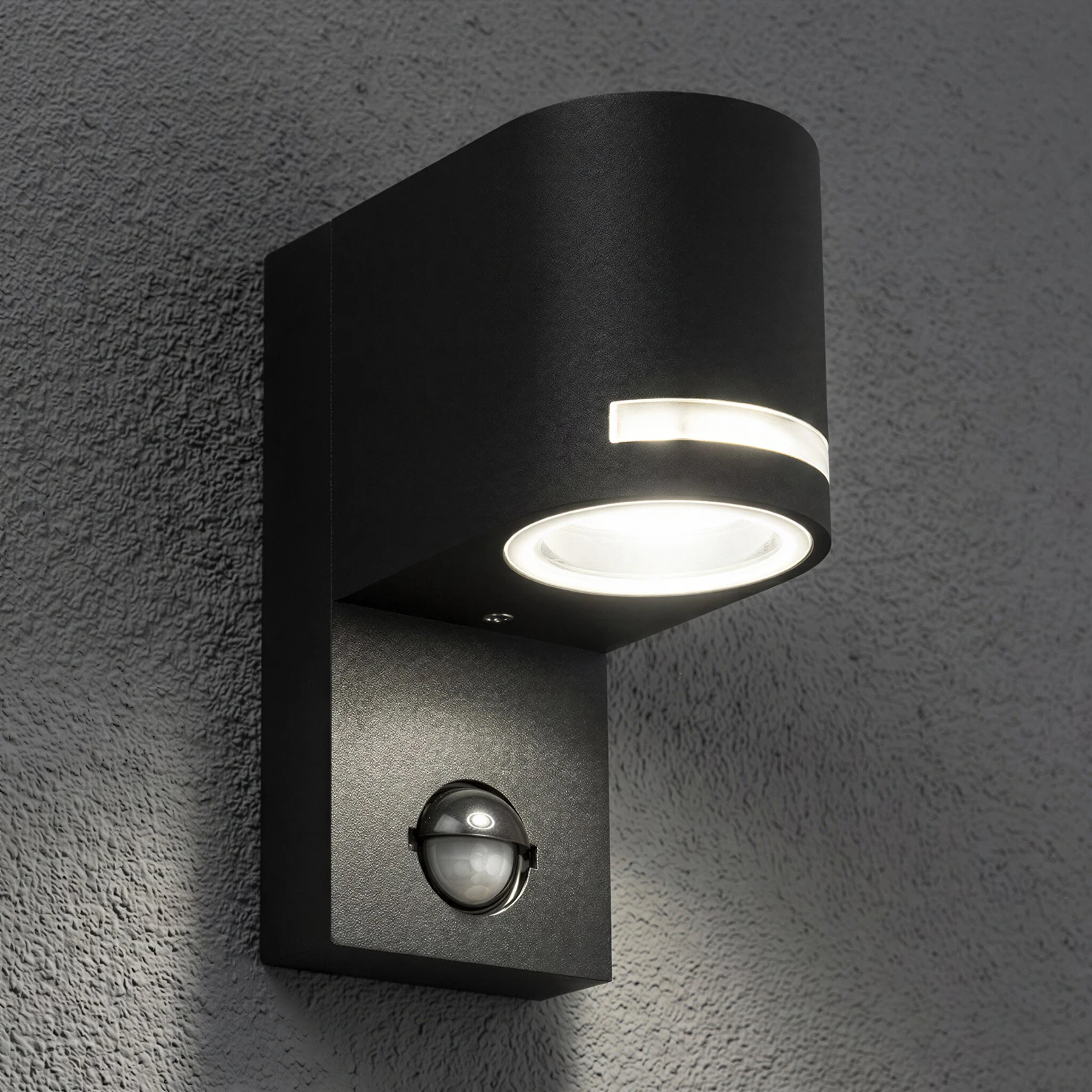 FOREST - Wandleuchte mit Bewegungsmelder in schwarz - Lichtfarbe: individuell wählbar