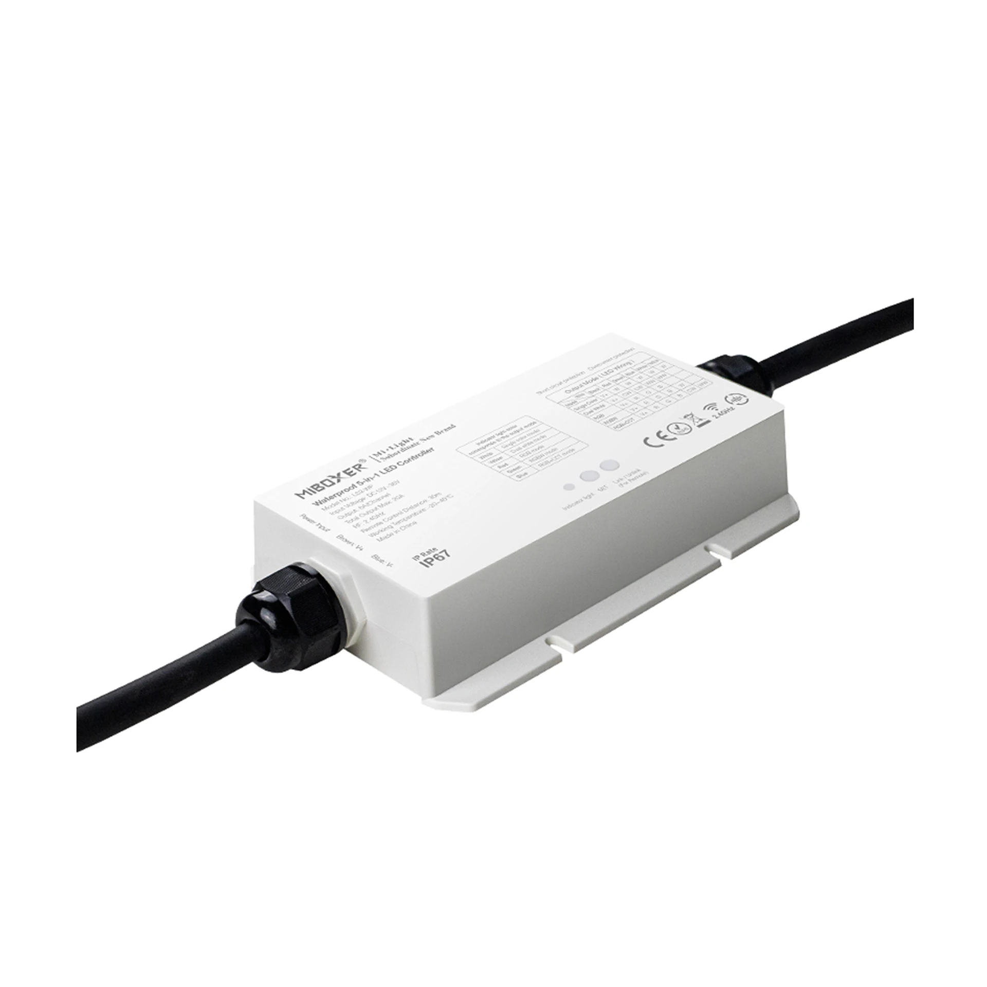 LED Funk Controller Set - 1 Zone - 1 bis 2 Kanal - CCT - Fernbedienung (2,4 GHz) - IP67 wasserfest