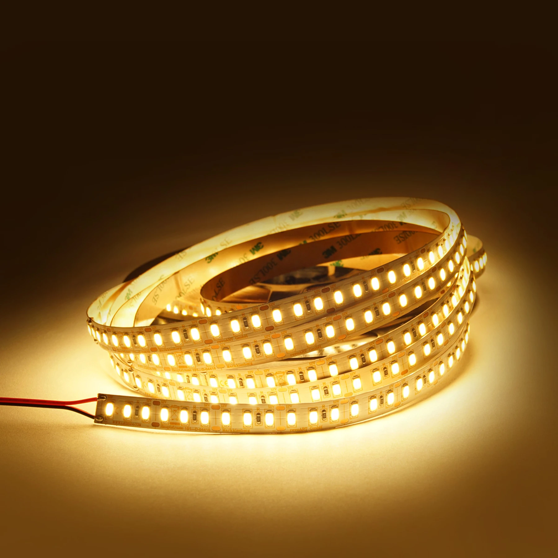 12V High Power LED Streifen - warmweiß - 120 LEDs je Meter - alle 2,5cm teilbar - 350cm - 420 High Power LEDs - 66,5 Watt - 9958 Lumen - ohne Eingangskabel - Löten erforderlich