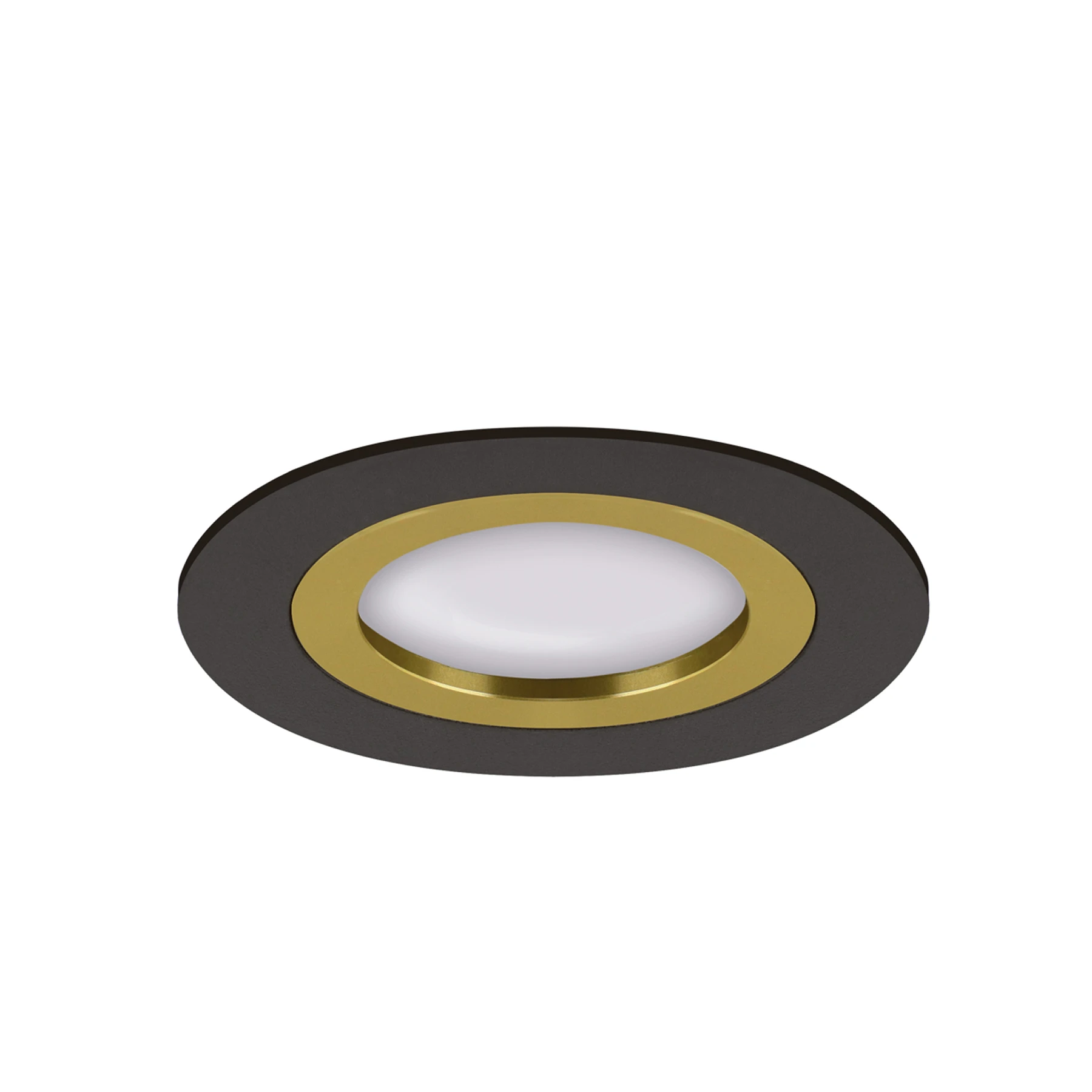 PLUTO C - Einbau Deckenspot in schwarz/gold - Lichtfarbe: individuell wählbar