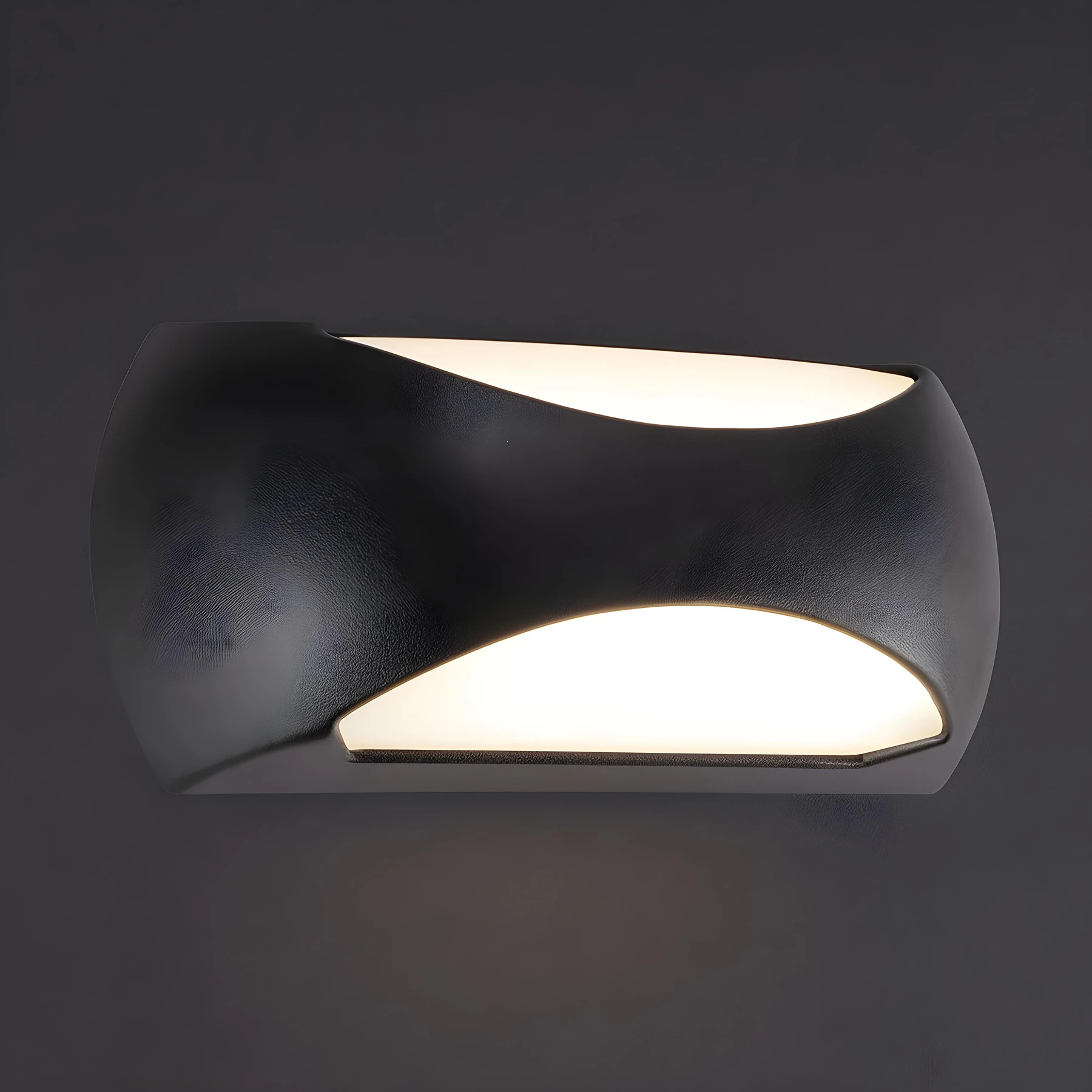 Wandleuchte outdoor in schwarz - 23cm - 12 W - Lichtfarbe: neutralweiß