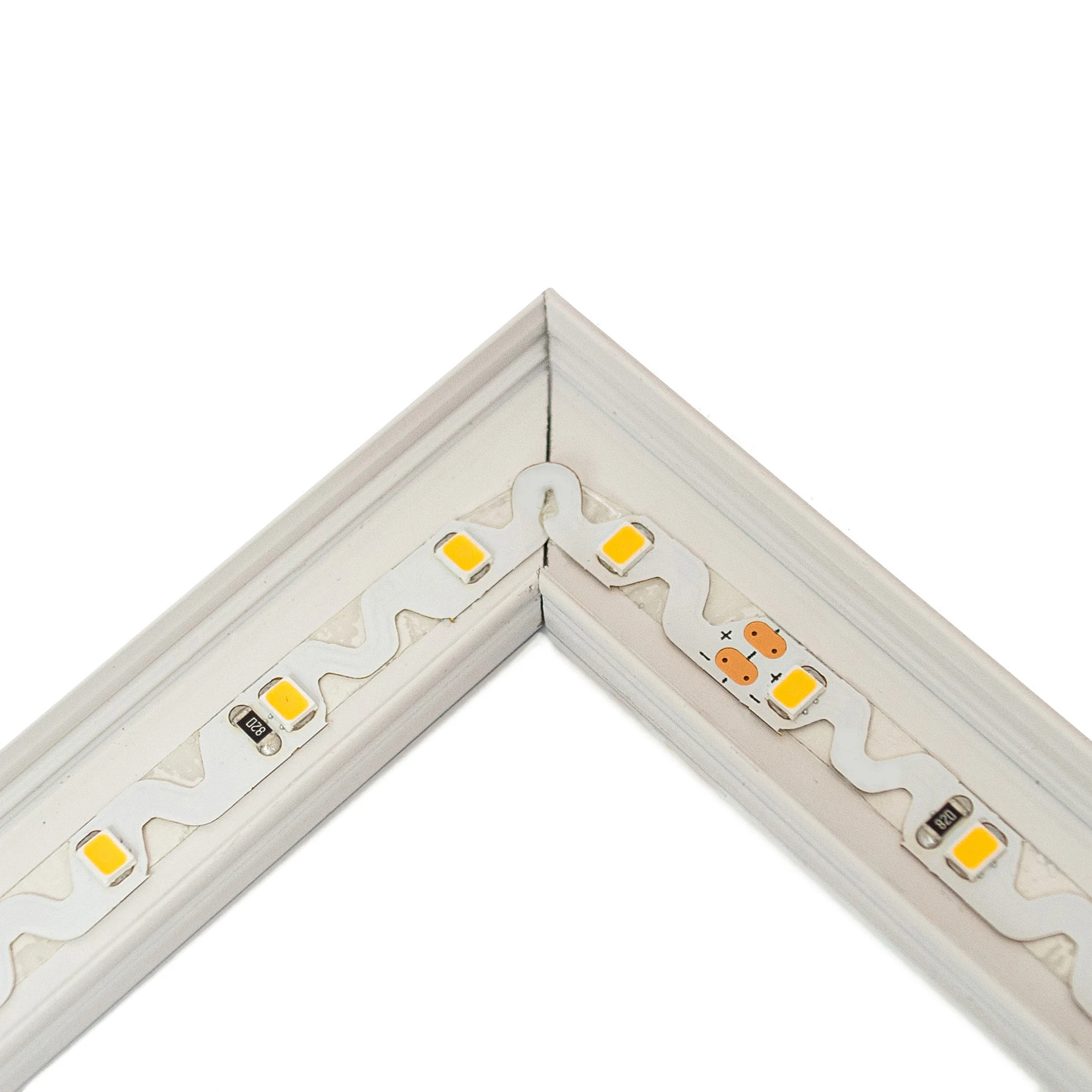 48V Zick Zack LED Streifen - neutralweiß - 72 LEDs je Meter - alle 16,7cm teilbar - 16,7cm - 12 LED Chips - 2 Watt - 150 Lumen - mit 50cm Eingangskabel