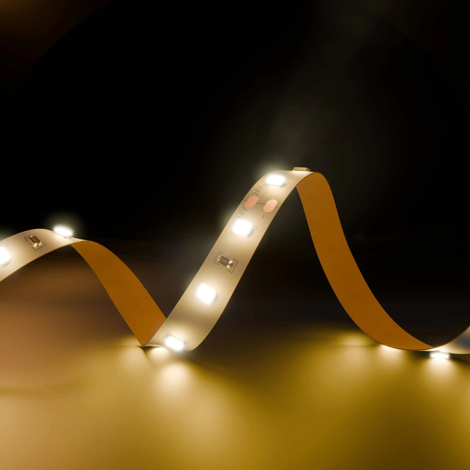 24V  LED Streifen – warmweiß – 60 LEDs je Meter – alle 10cm teilbar