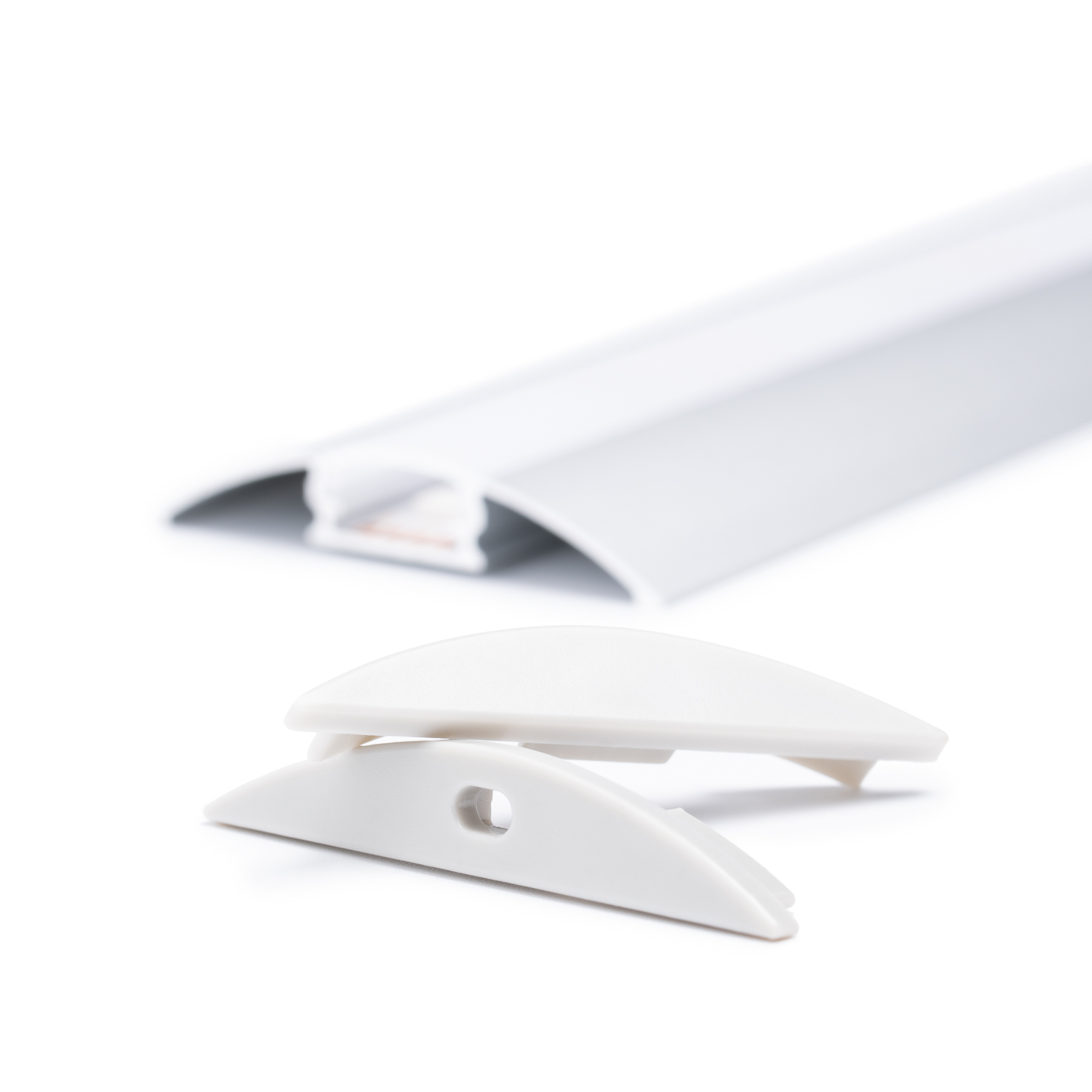 Endkappe für Aluminium LED Profil CC-68 1 Stück mit Kabeldurchführuing