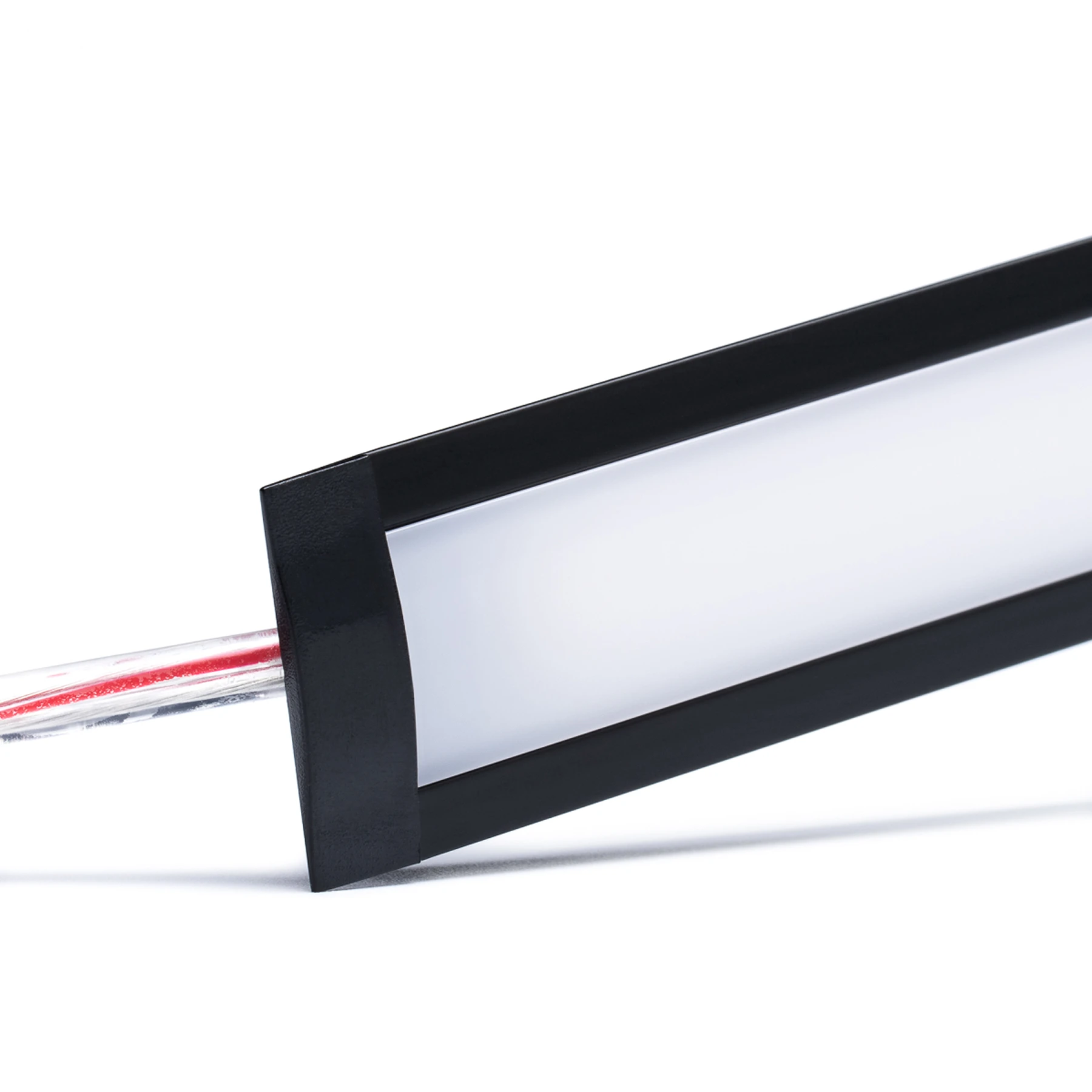 24V Black Line Aluminium Einbau LED Leiste - COB - weißes Licht - diffuse Abdeckung