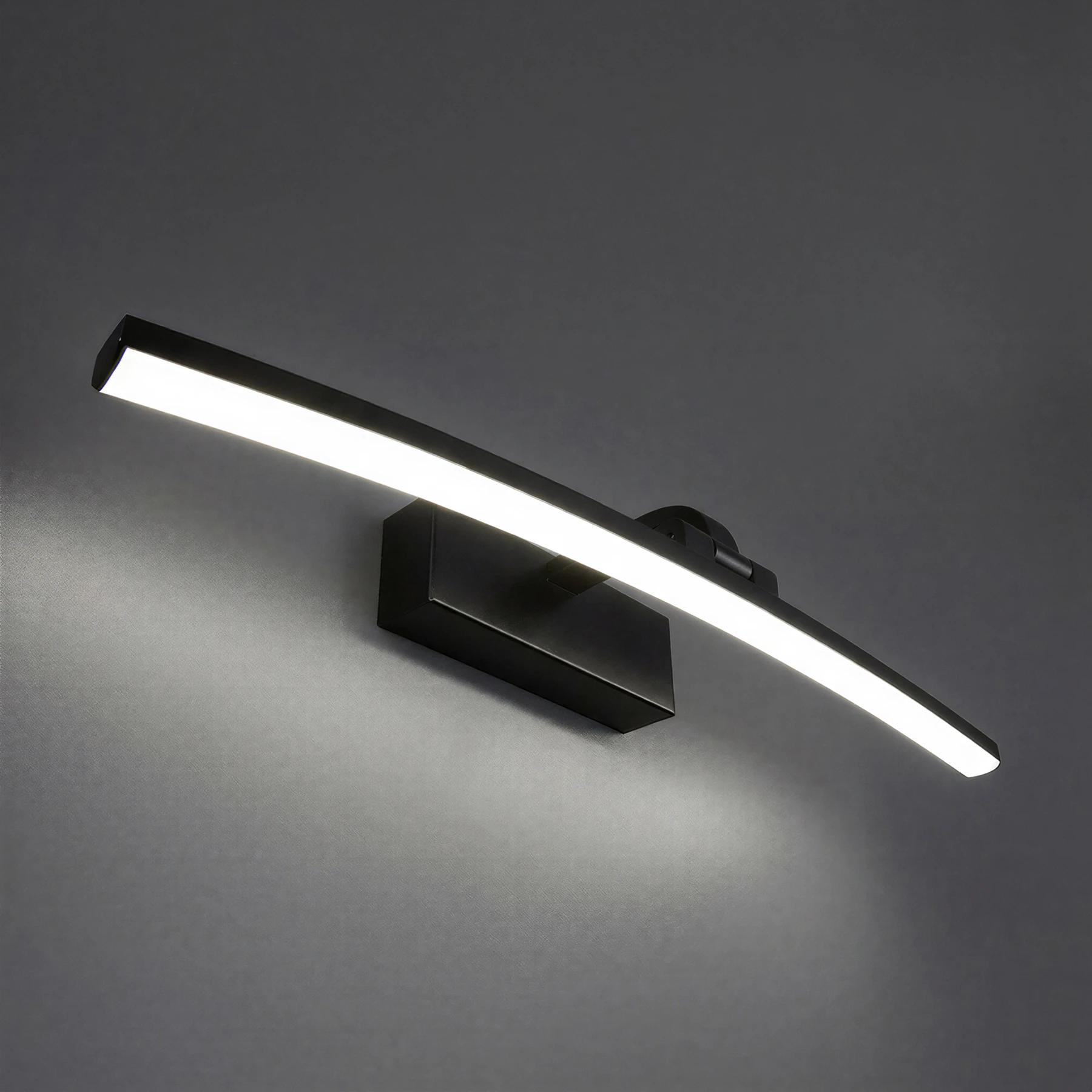 Ideus, 230V LED - Spiegelleuchte - Mamba - Neutralweiß - 8W - 40cm, schwarz