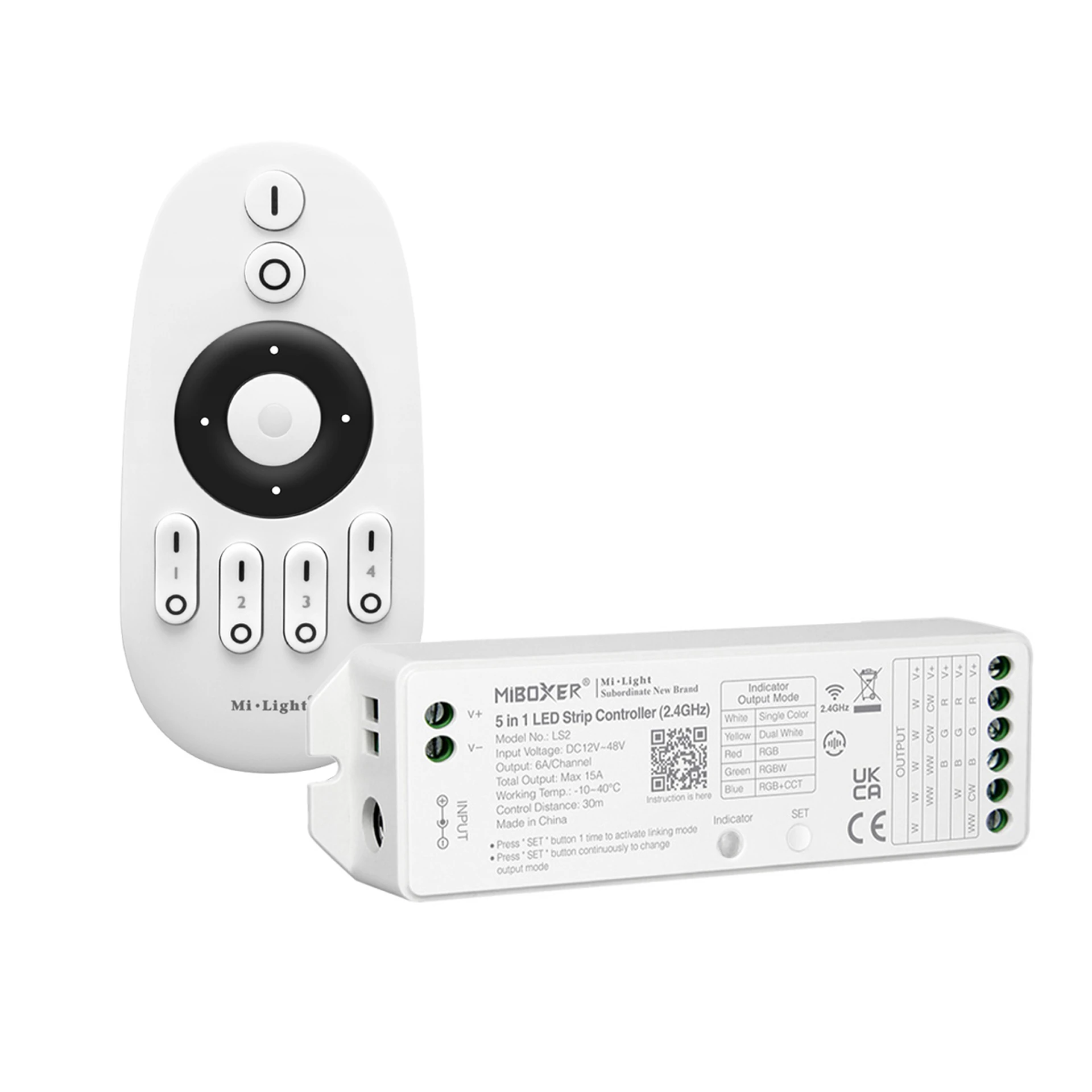 LED Funk Controller Set - 4 Zonen - 1 bis 2 Kanal - CCT - Fernbedienung (2,4 GHz)