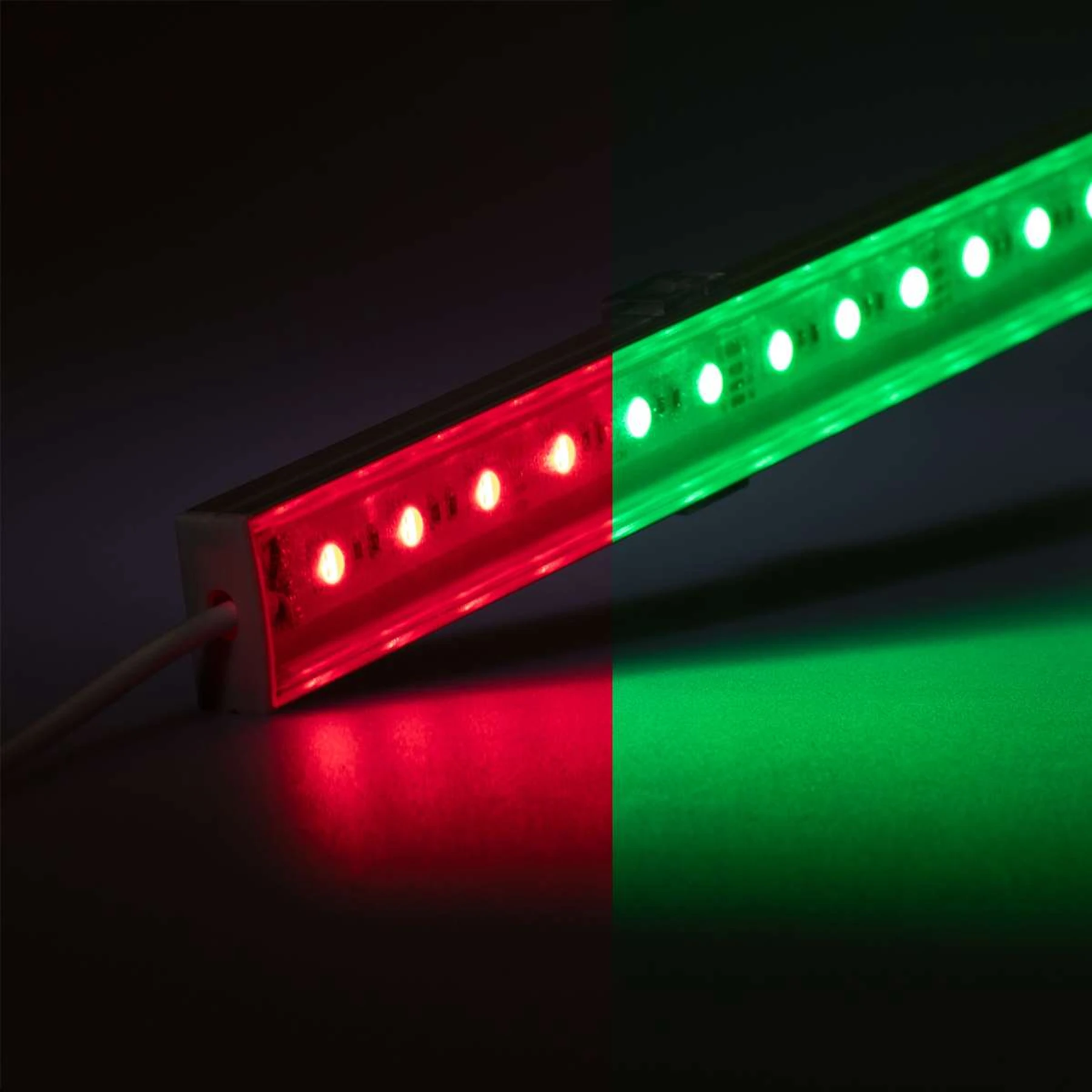 24V  Slim-Line Aluminium  TWIN LED Leiste – RGB – transparente  Abdeckung