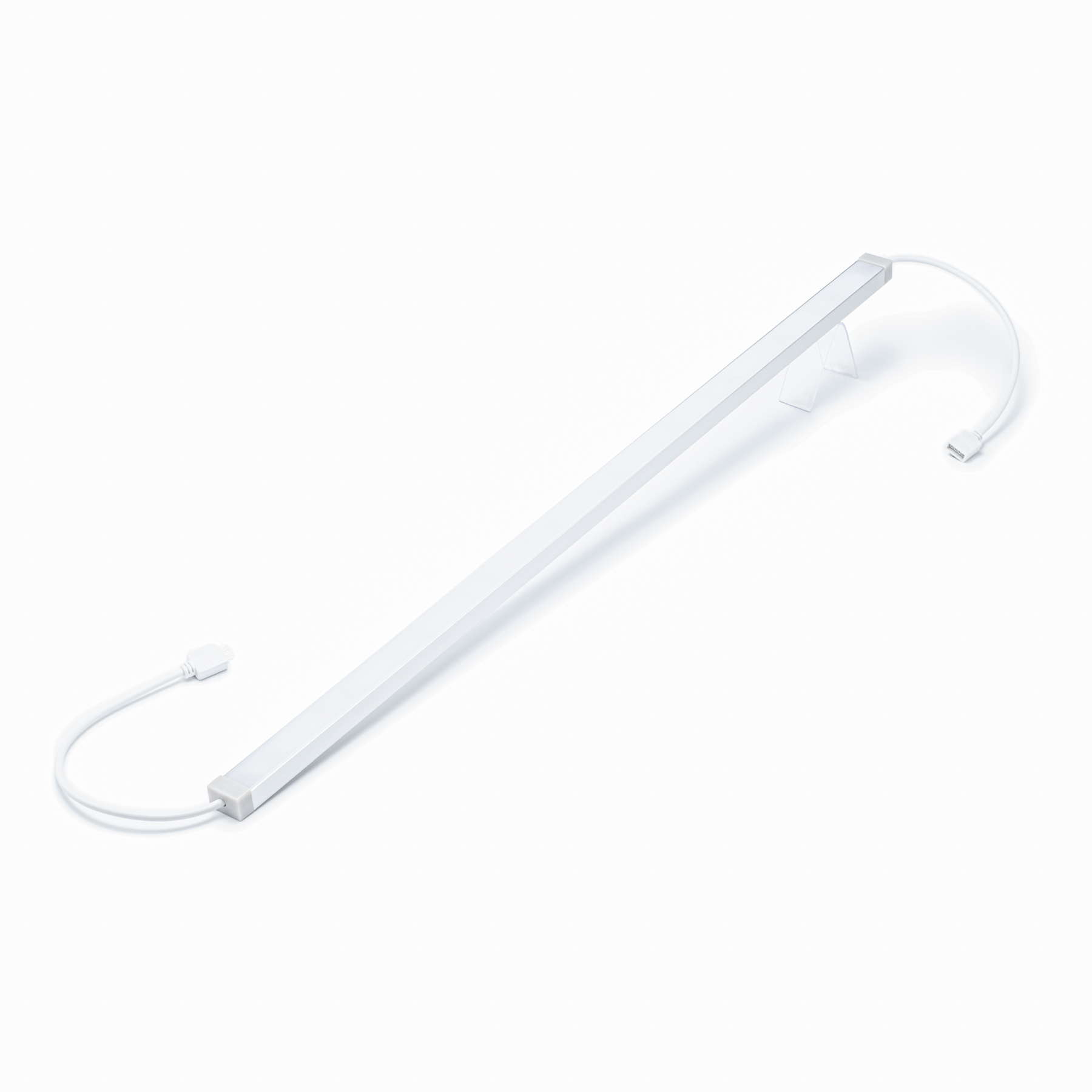 24V wasserfeste Aluminium COB LED Leiste - Farbtemperatur einstellbar - diffuse Abdeckung - IP65 - 33cm - 182 LED Chips - max. 6,6 Watt - 660 Lumen - 100cm Eingangskabel mit offenen Enden - ohne Ausgangskabel (geschlossene Endkappe)