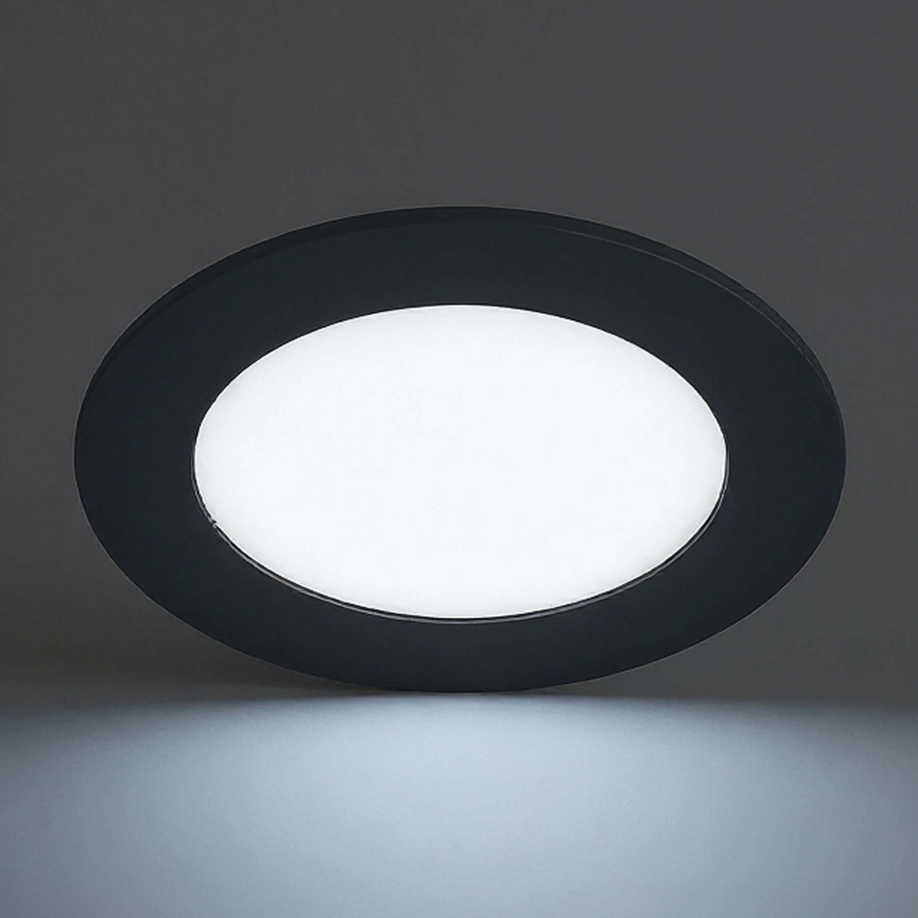Decken Einbauleuchte in schwarz - Ø17cm - 18 W - Lichtfarbe: weiß einstellbar
