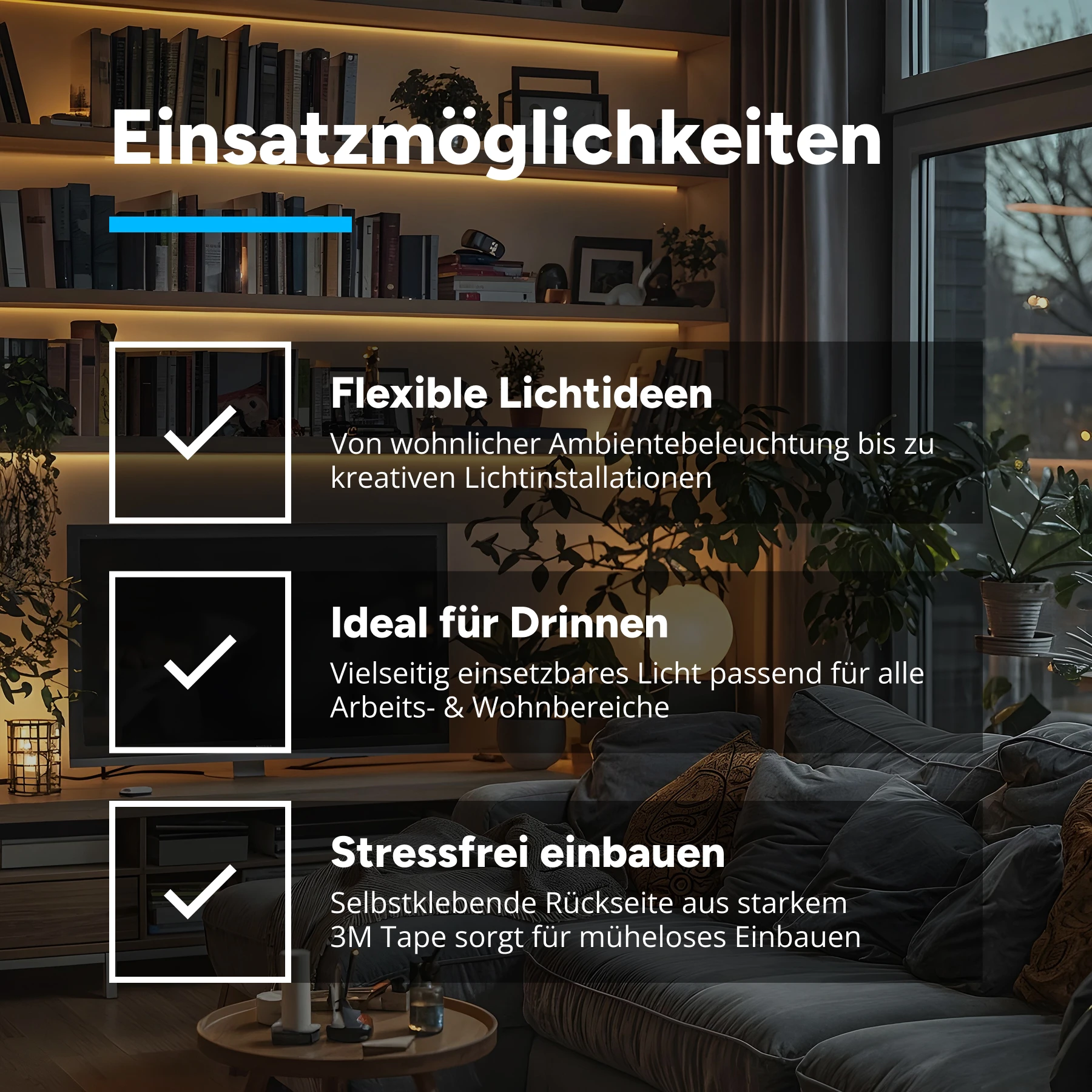 12V COB LED Streifen - warmweiß - alle 1cm teilbar - 3mm breit - 131cm - 524 LED Chips - 6,5 Watt - 550 Lumen - ohne Eingangskabel - Löten erforderlich