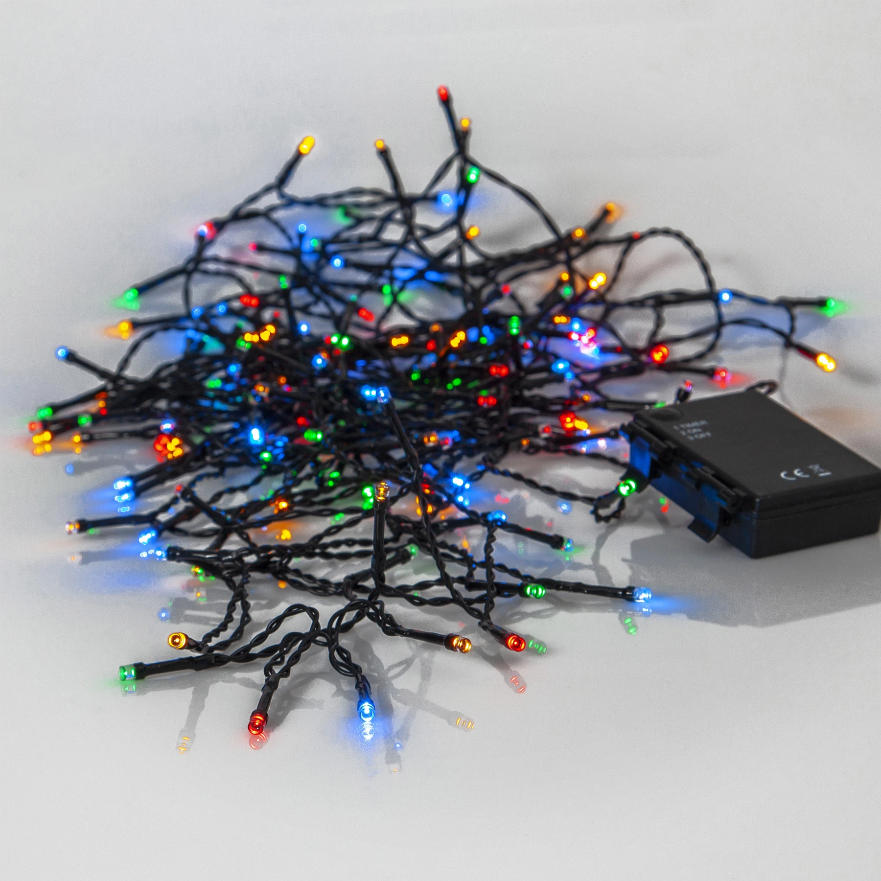 Battery - Lichterkette für außen - 11,2 m - 160 LEDs - Timer - Batteriebetrieb - Mehrfarbig