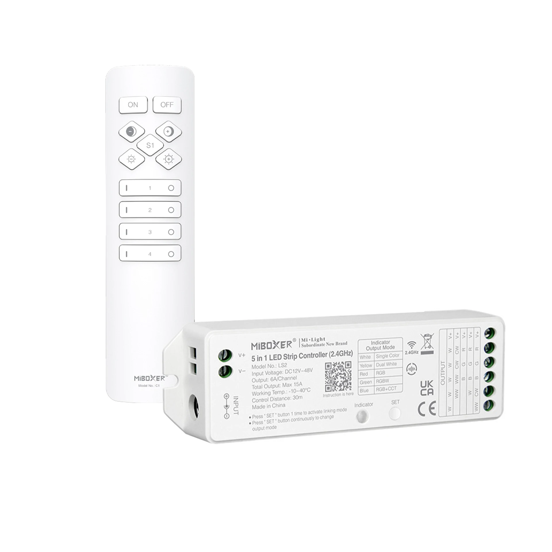 LED Funk Controller Set - 4 Zonen - 1 bis 2 Kanal - CCT - Fernbedienung (2,4 GHz)
