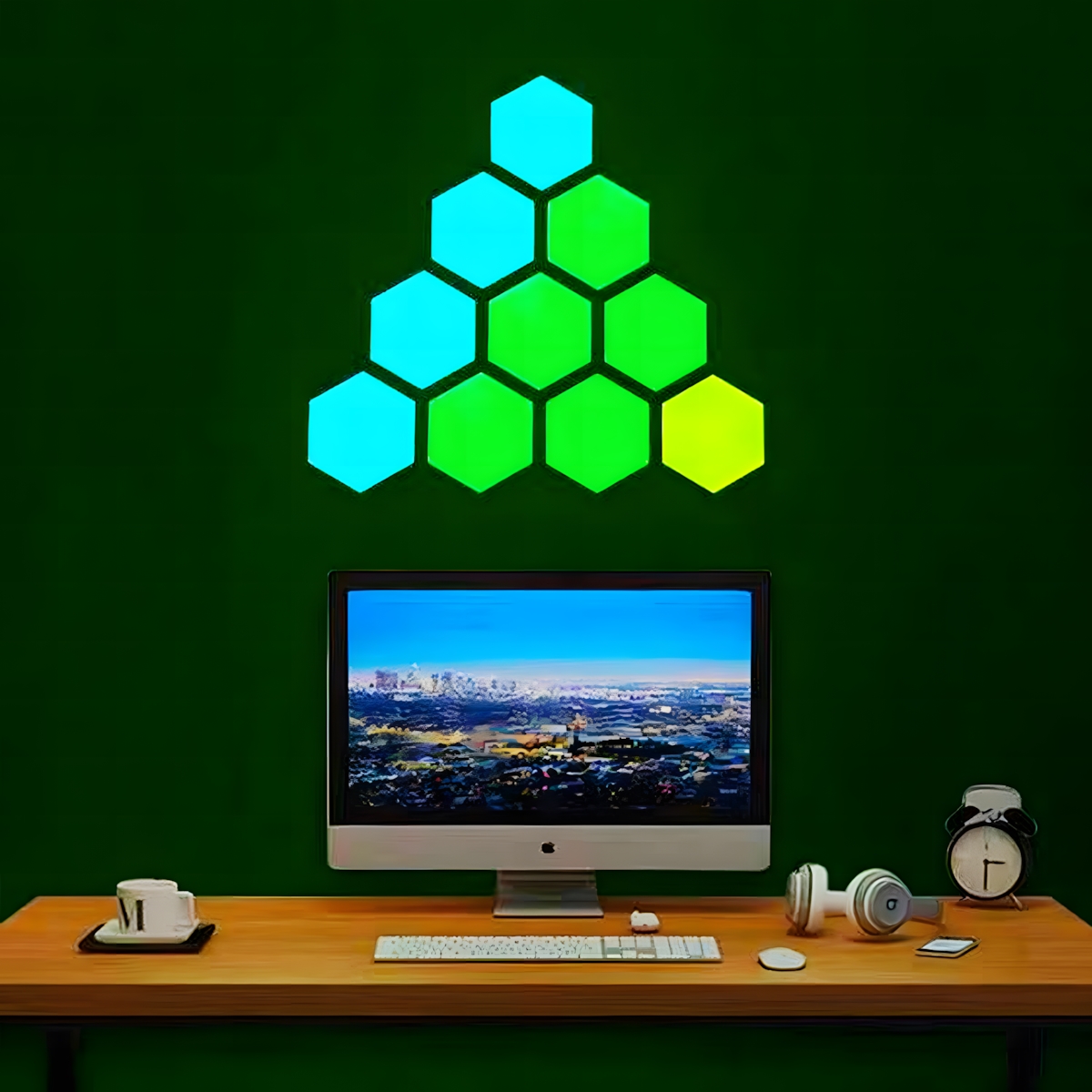 LED Panel Set - 10er Set - Tuya App - Sprachsteuerung über Alexa und Google Home