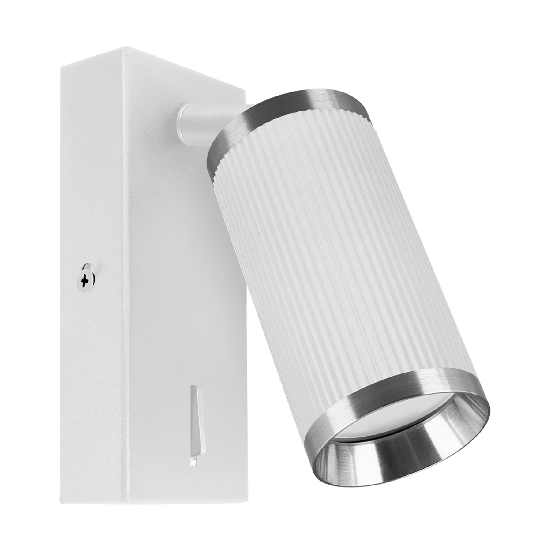 Wandleuchte indoor in weiß/chrom - Lichtfarbe: individuell wählbar