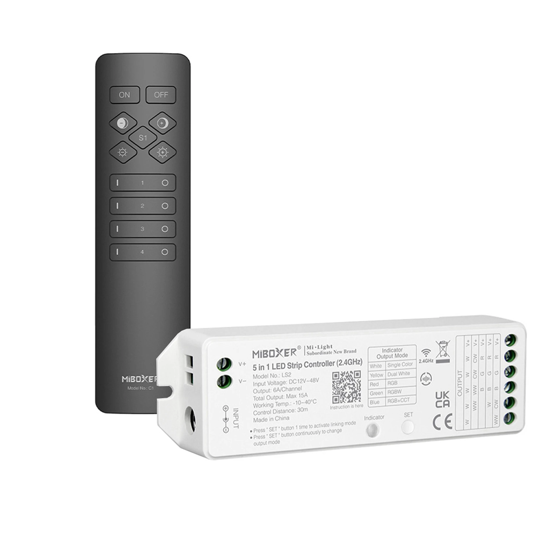 LED Funk Controller Set - 4 Zonen - 1 bis 2 Kanal - CCT - Fernbedienung (2,4 GHz)